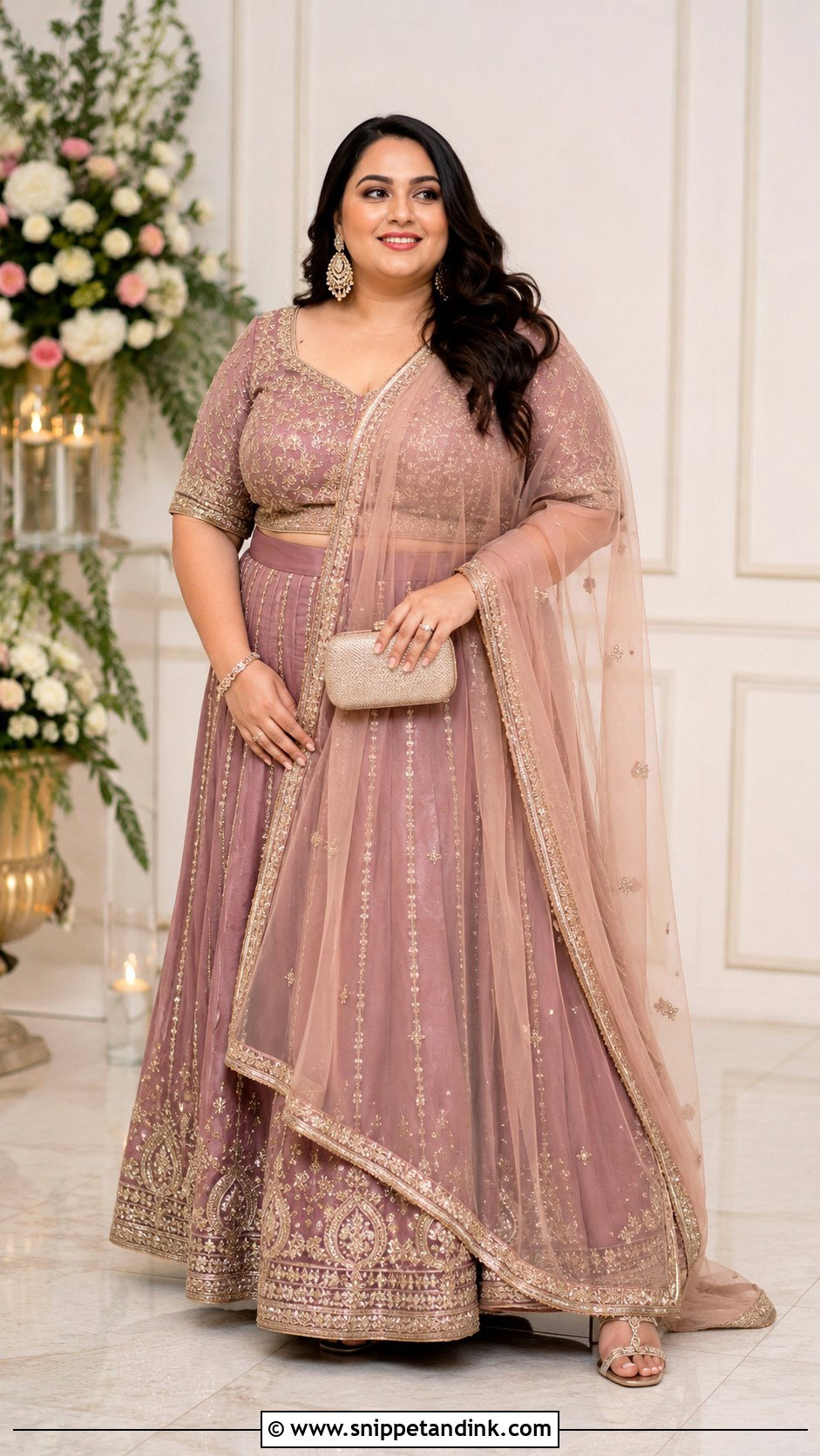 High Waisted Plus Size Lehenga Outfit - Snippet and Ink - 20 Lengha Ideas