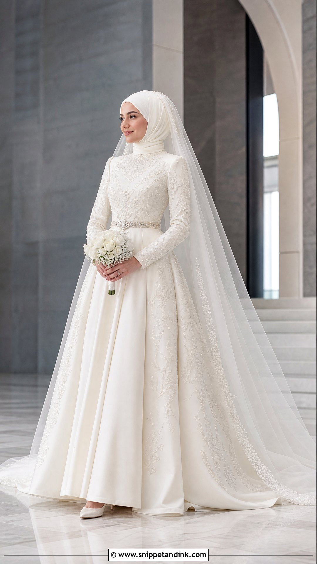 Hijab Arab Wedding Dress - Snippet and Ink - 25 Arab Wedding Dresses