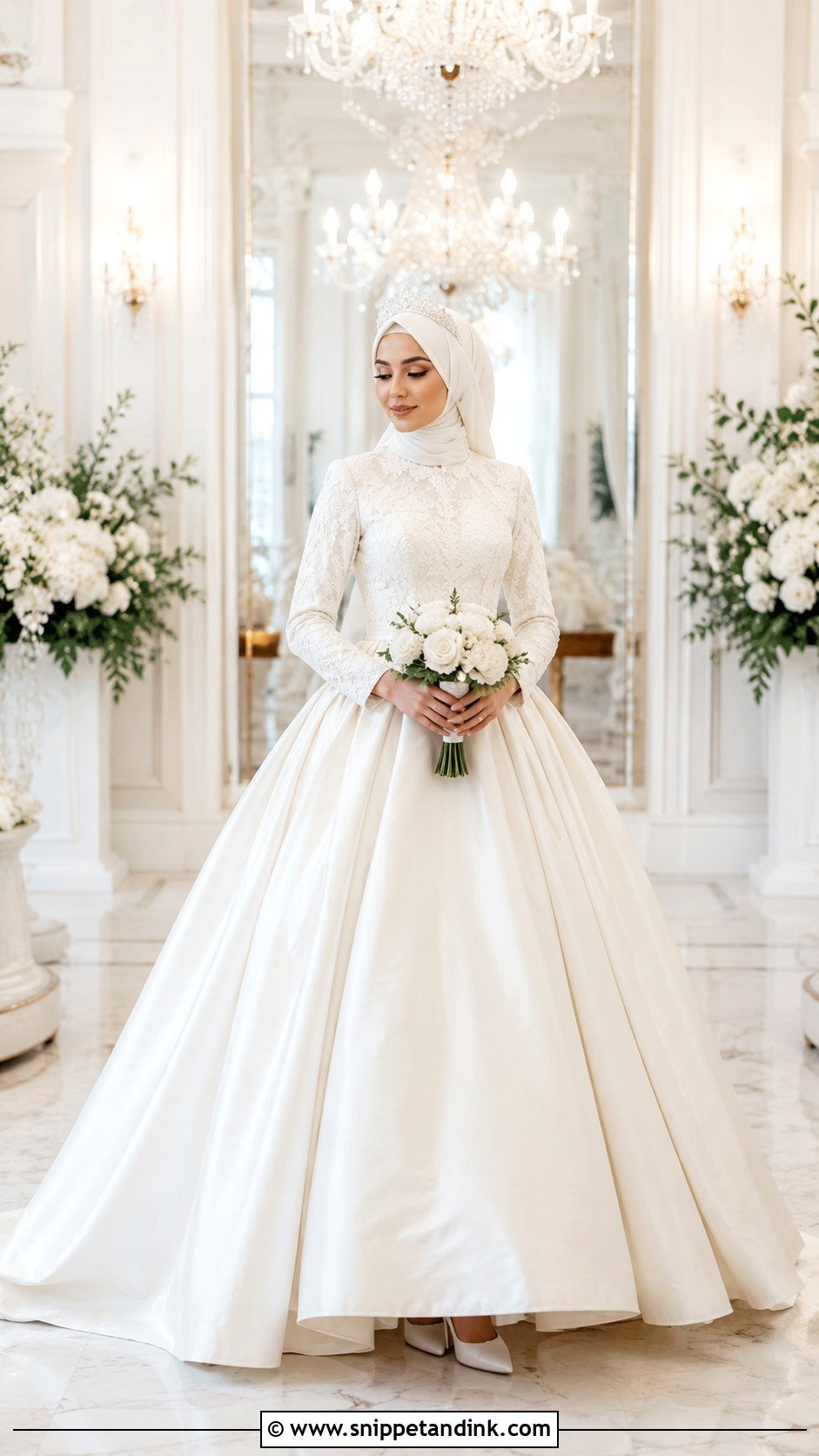 Hijab Friendly Modest Ball Gown Wedding Dress - Snippet and Ink - 20 Modest Wedding Dresses Ball Gown