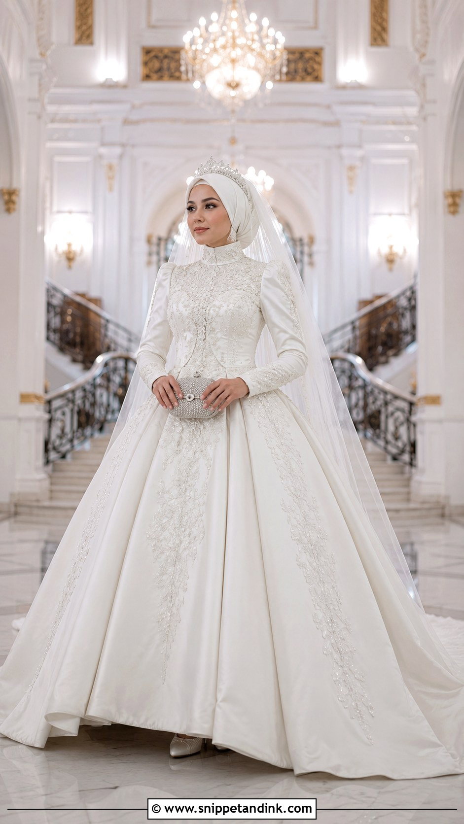 Hijabi Bridal Turkish Gown - Snippet and Ink - 20 Hijabi Bridal Dress Ideas