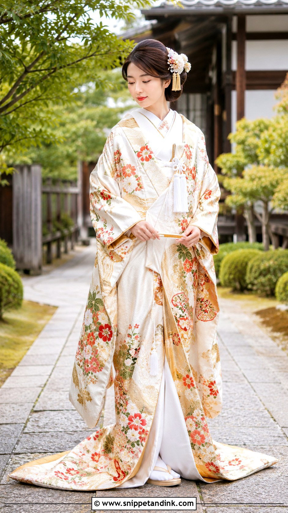 Hikifurisode Japan Wedding Dress - Snippet and Ink - 25 Japan Wedding Dress Ideas