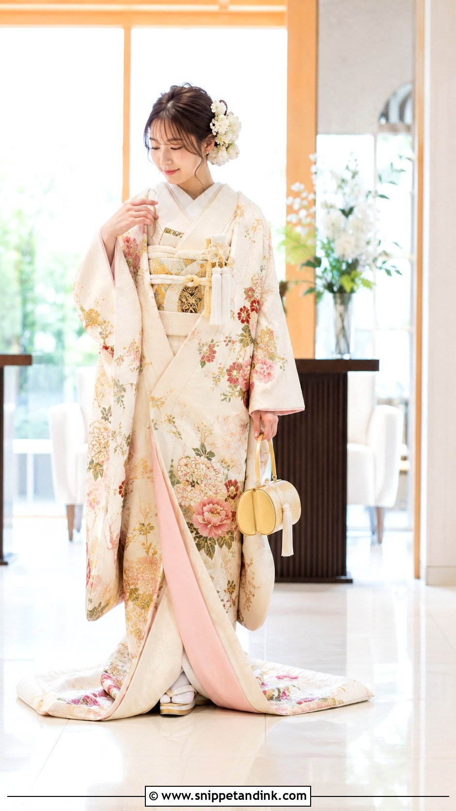 Hikifurisode Wedding Kimono - Snippet and Ink - 30 Japanese Wedding Dress Ideas
