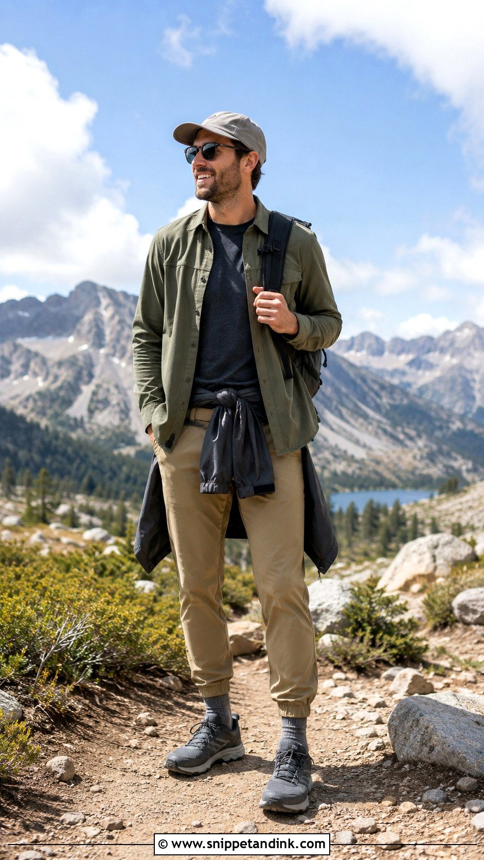 Hiking Overshirt And Technical Pants Bachelor Party Outfit - Snippet and Ink - 20 Bachelor Party Outfit Ideas