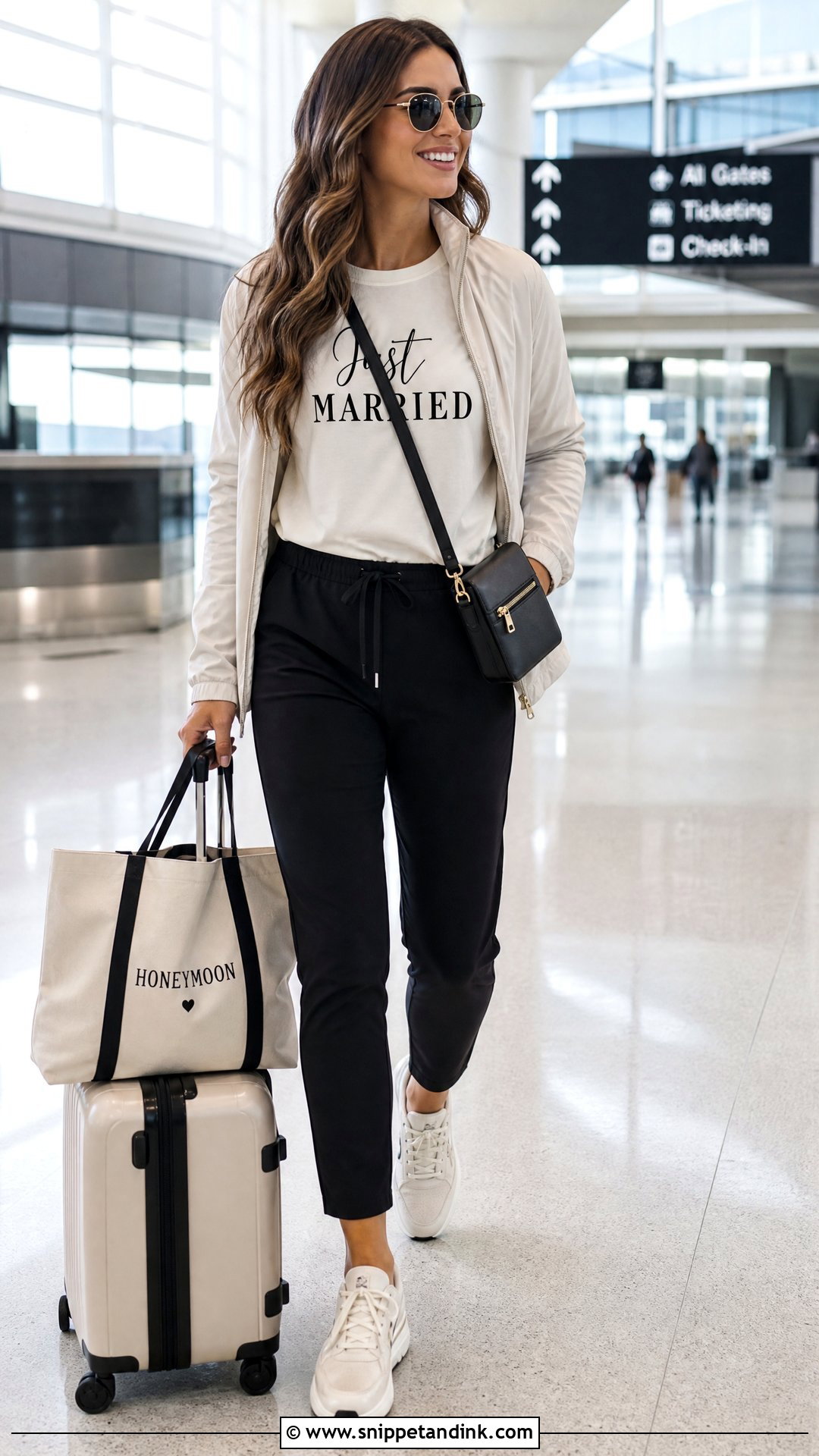 Honeymoon Wedding T Shirt With Travel Pants - Snippet and Ink - 20 Wedding T Shirts Ideas