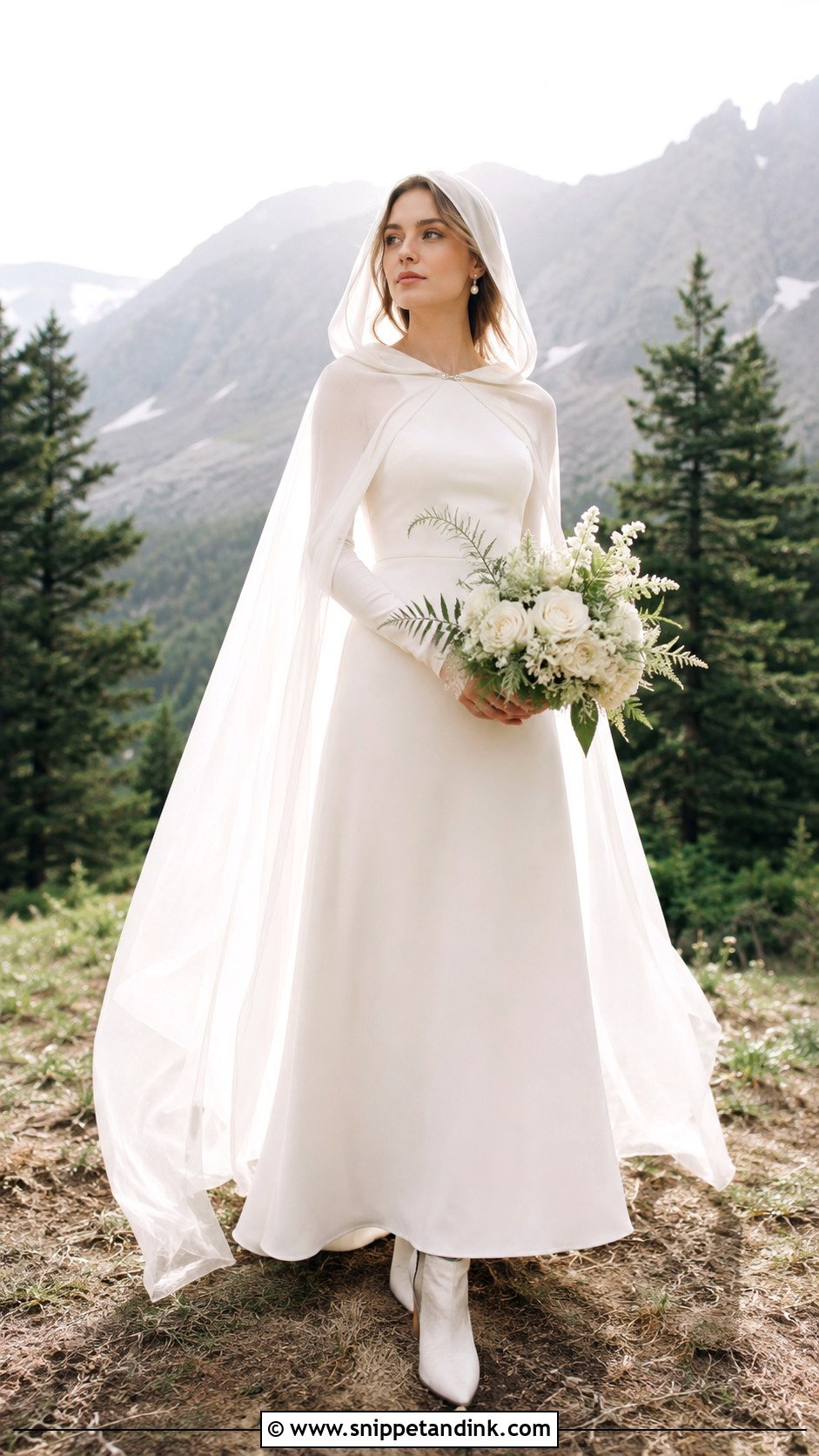 Hooded Cape Fantasy Wedding Dress - Snippet and Ink - 20 Fairy Tale Wedding Dress Fantasy Gowns