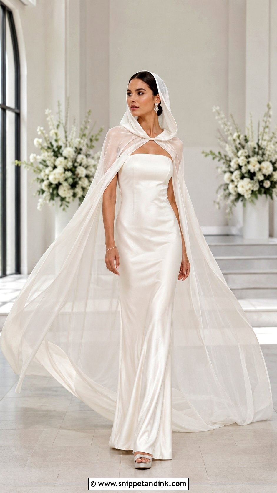 Hooded Cape Wedding Dress - Snippet and Ink - 20 70s Inspired Wedding Dress Ideas