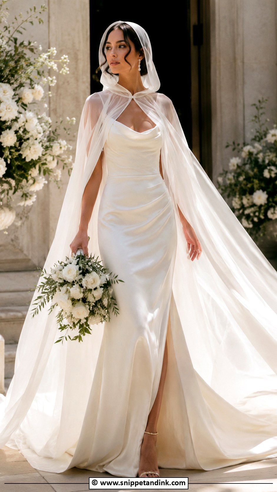 Hooded Cape Wedding Dress - Snippet and Ink - 30 Mystical Wedding Dress Ideas