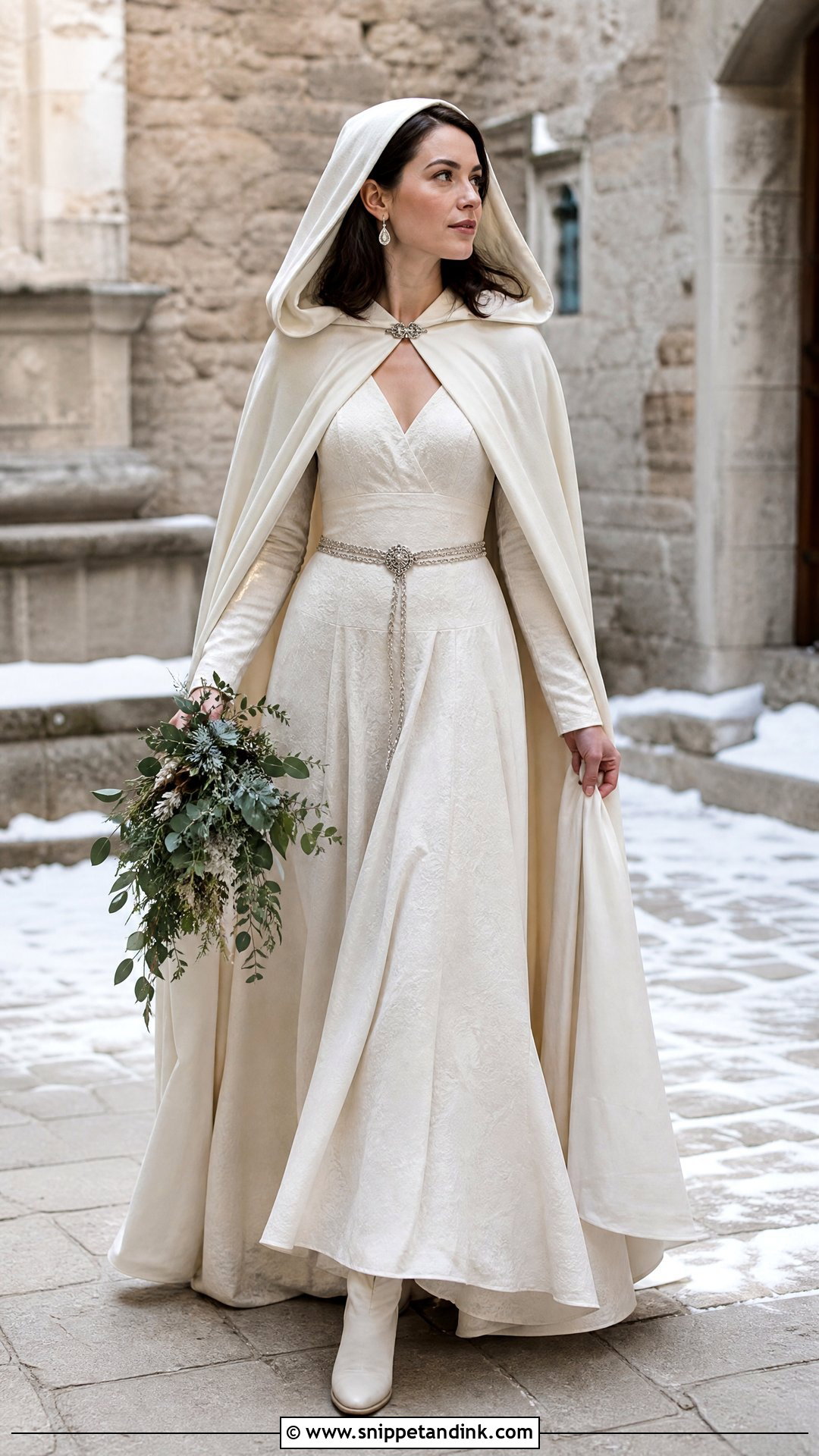Hooded Medieval Wedding Dress - Snippet and Ink - 20 Medieval Wedding Dresses