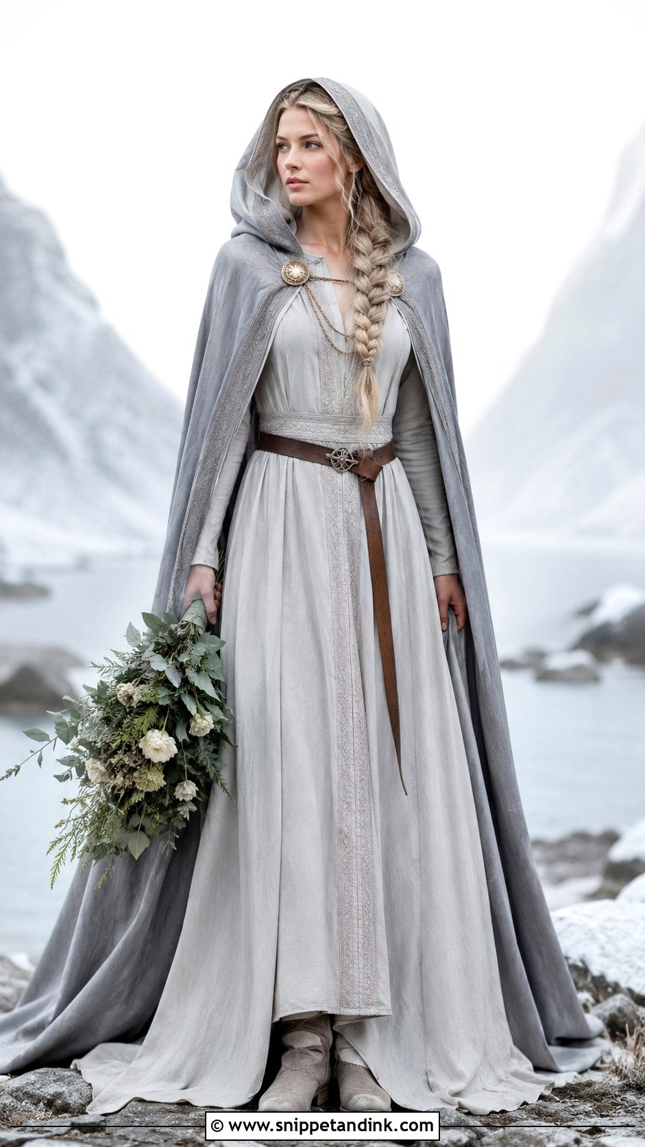 Hooded Viking Wedding Dress - Snippet and Ink - 30 Viking Wedding Dress Ideas