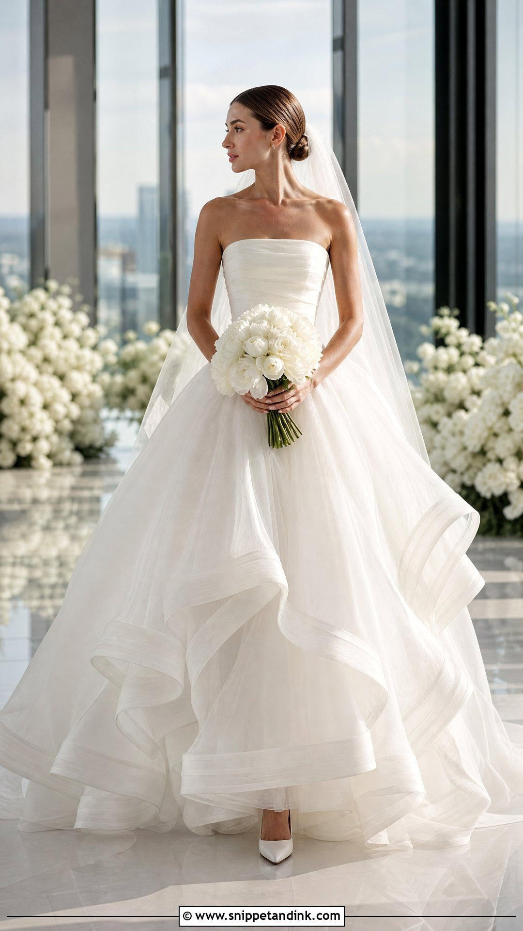 Horsehair Trim Vera Wang Ball Gown - Snippet and Ink - 20 Vera Wang Wedding Dress Ball Gown Ideas