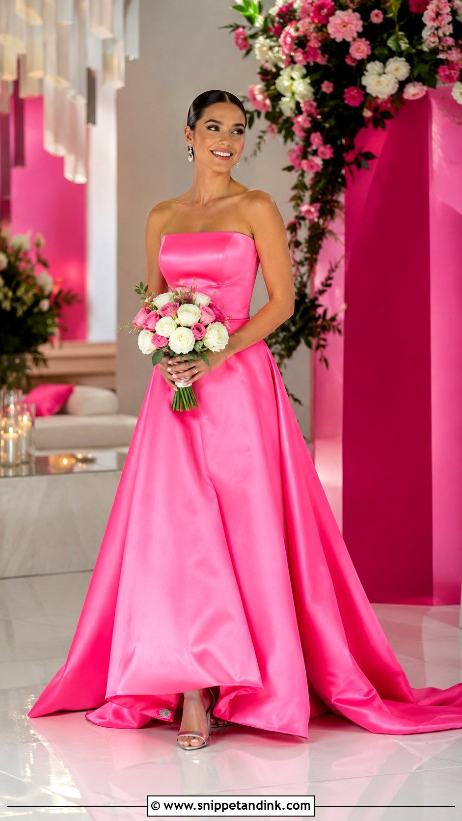 Hot Pink Wedding Dress - Snippet and Ink - 25 Pink Wedding Dress for Bride Ideas
