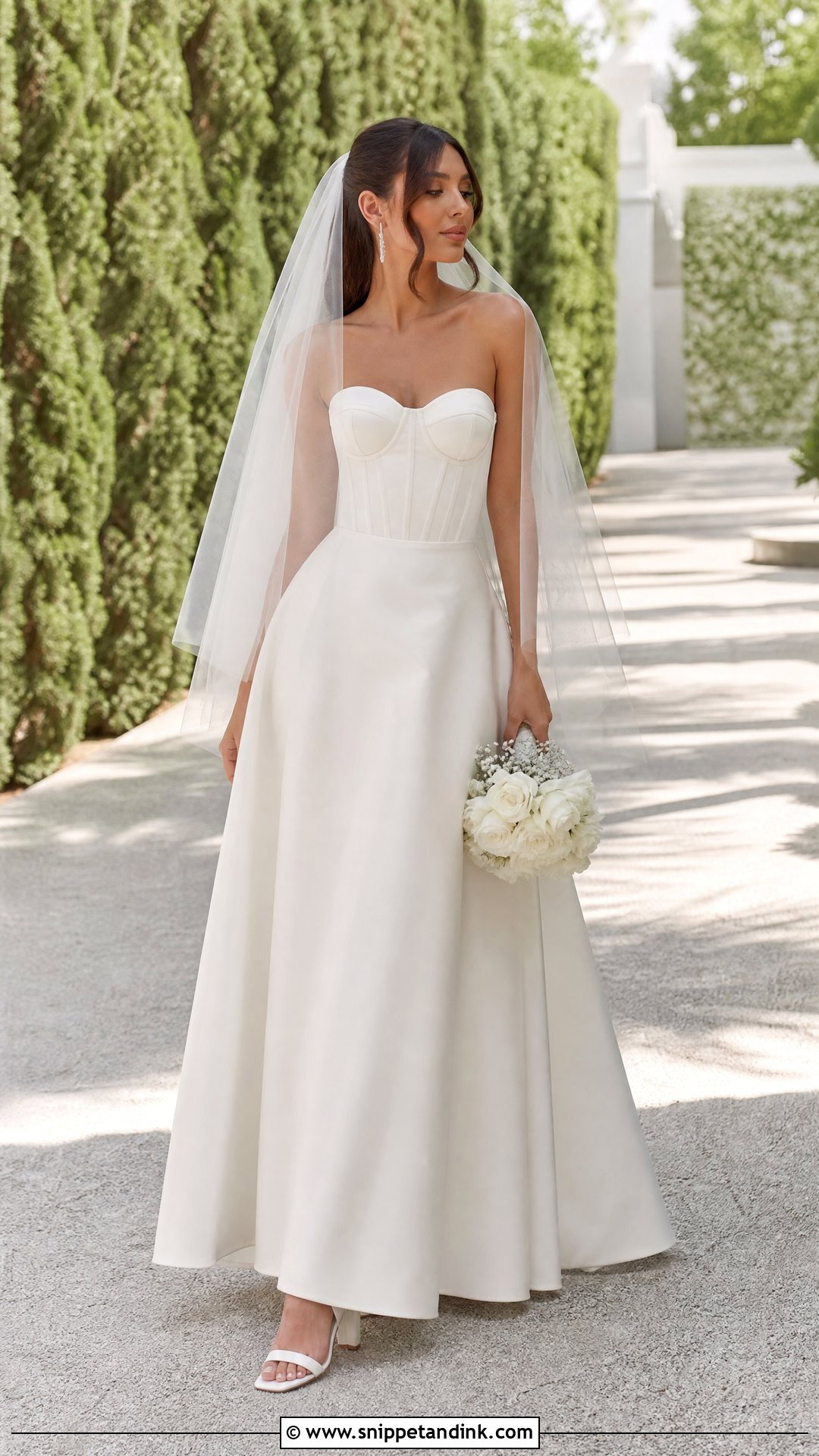 House of CB Corset A Line Wedding Dress - Snippet and Ink - 20 House of Cb Wedding Dress Ideas