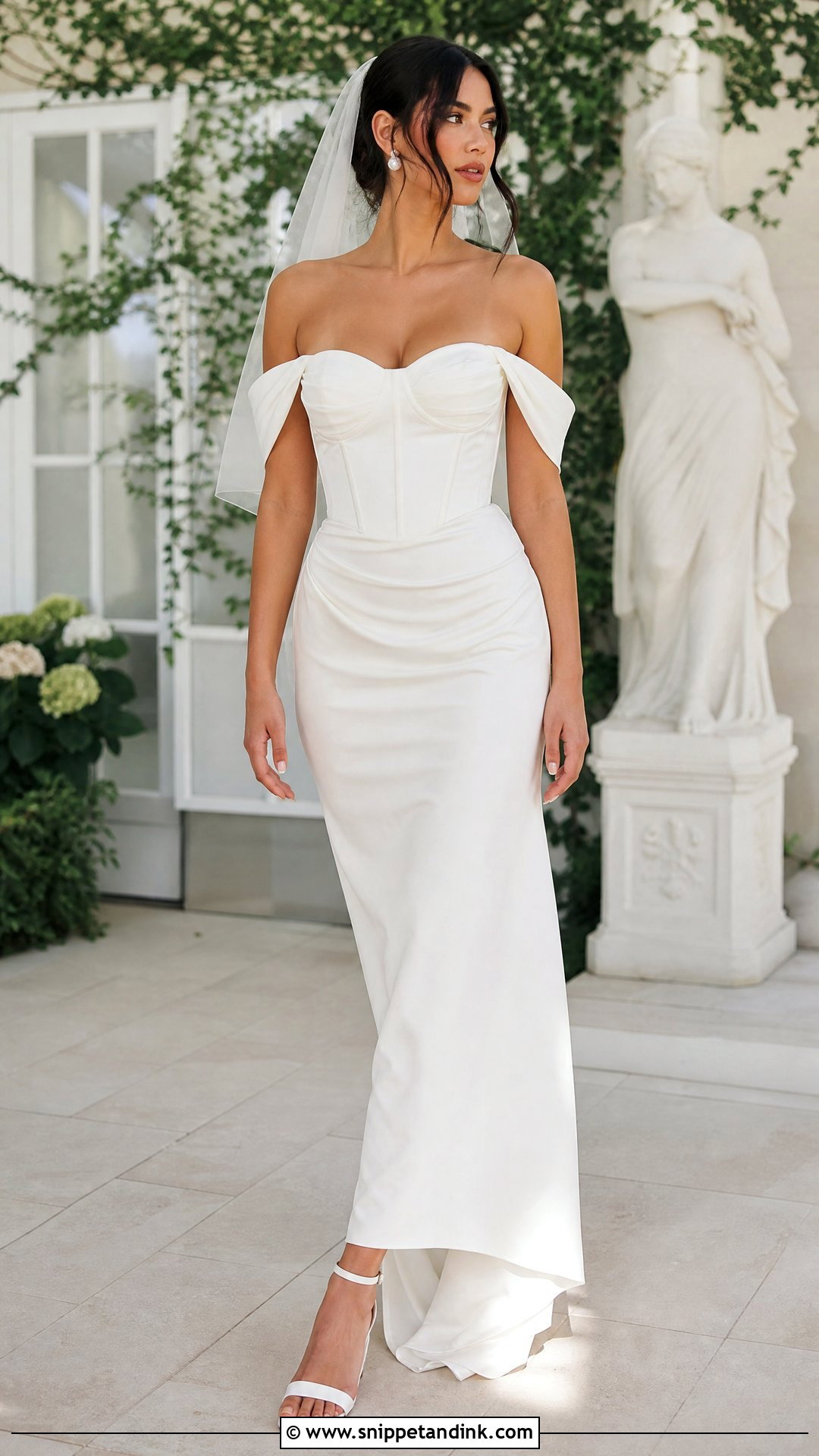 House of CB Off Shoulder Wedding Dress - Snippet and Ink - 20 House of Cb Wedding Dress Ideas