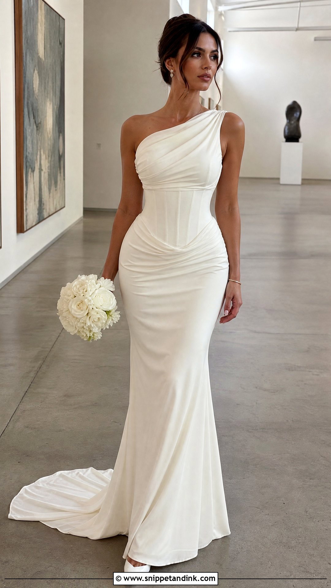 House of CB One Shoulder Wedding Dress - Snippet and Ink - 20 House of Cb Wedding Dress Ideas