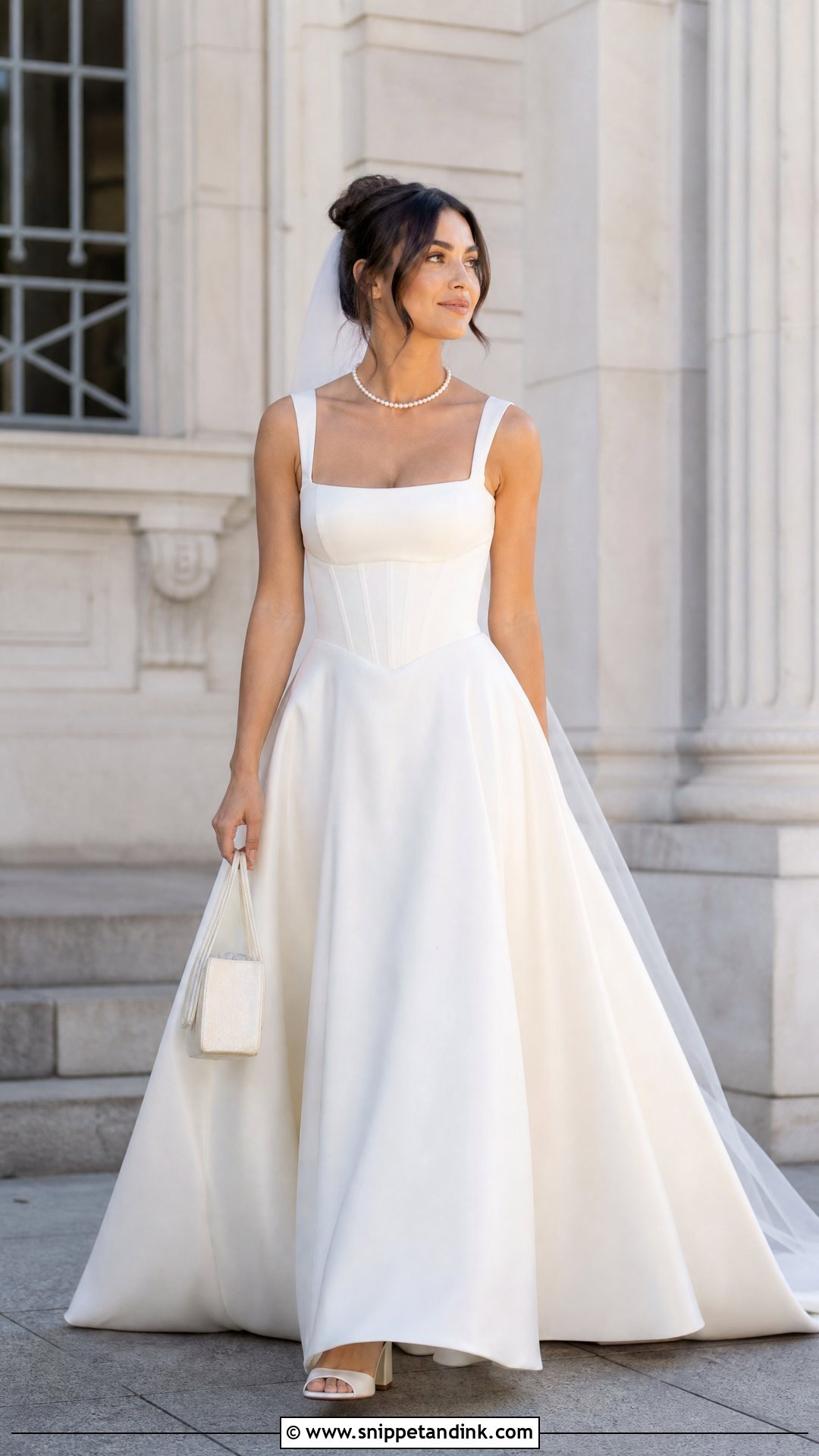 House of CB Square Neck Wedding Dress - Snippet and Ink - 20 House of Cb Wedding Dress Ideas