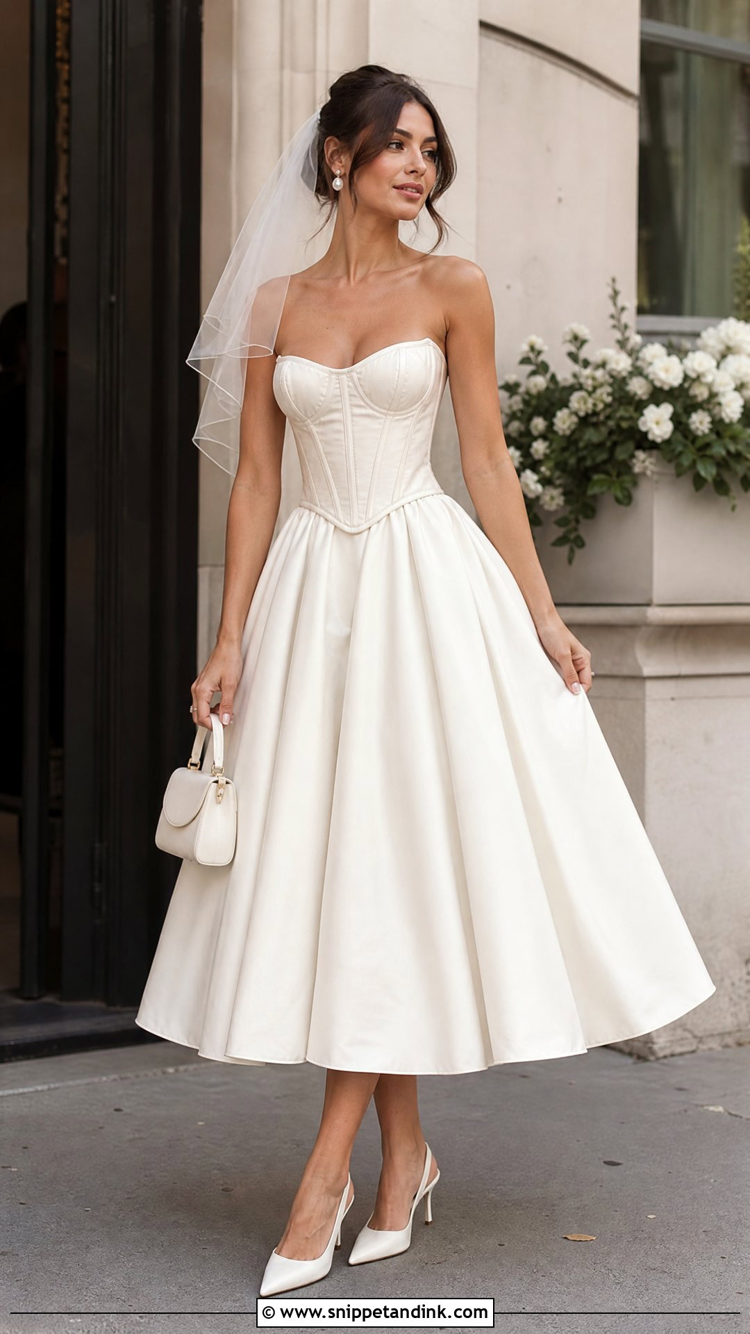 House of CB Tea Length Wedding Dress - Snippet and Ink - 20 House of Cb Wedding Dress Ideas