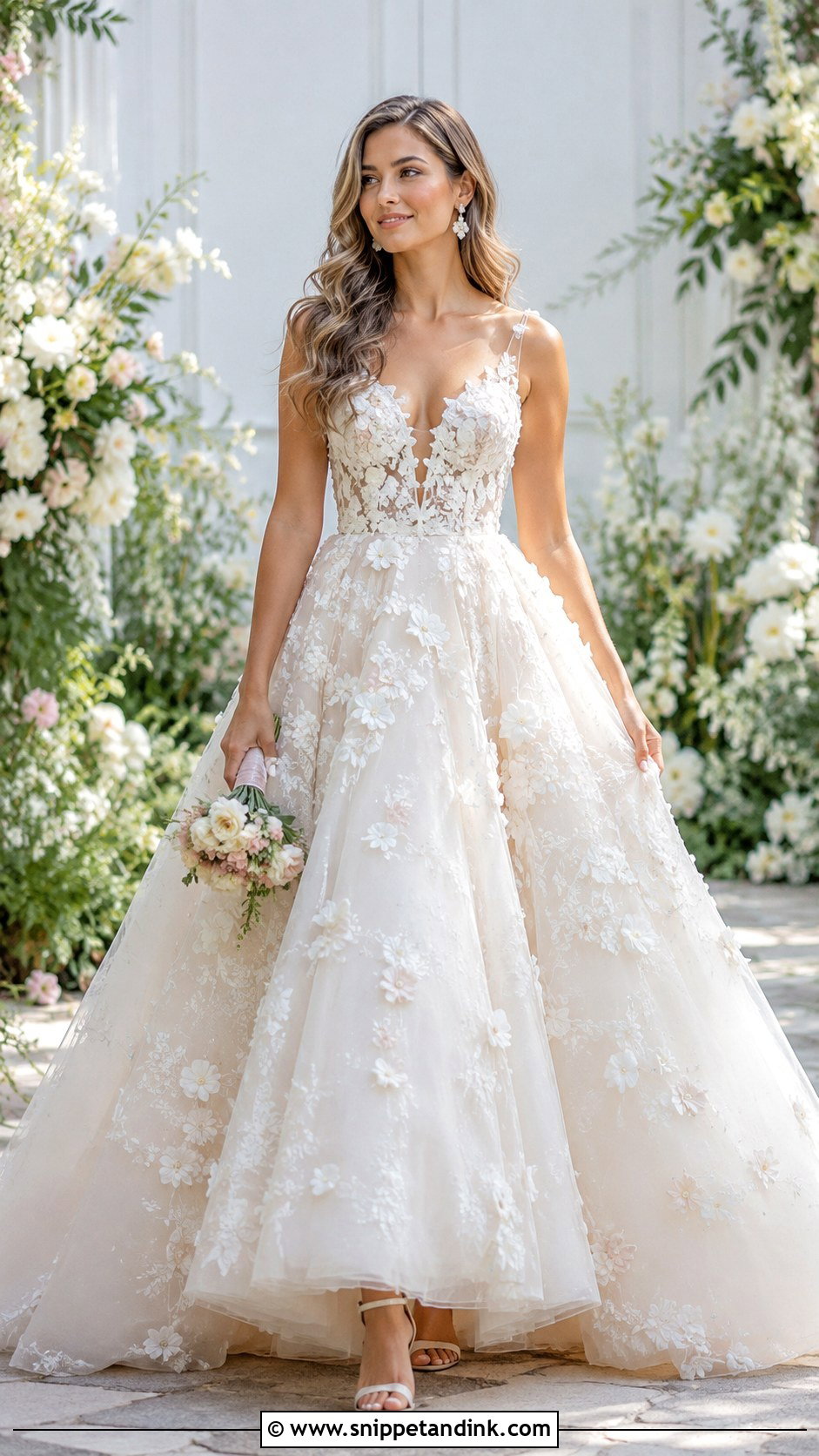 Huge Floral Wedding Dress - Snippet and Ink - 25 Huge Wedding Dresses