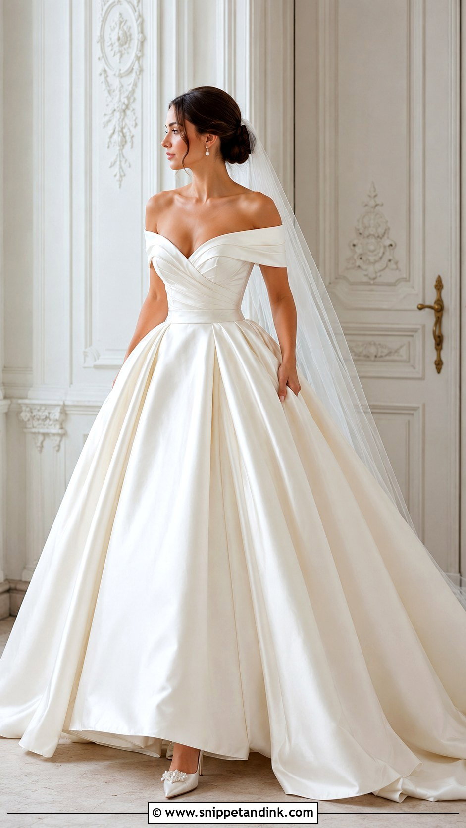 Huge Off Shoulder Wedding Dress - Snippet and Ink - 25 Huge Wedding Dresses