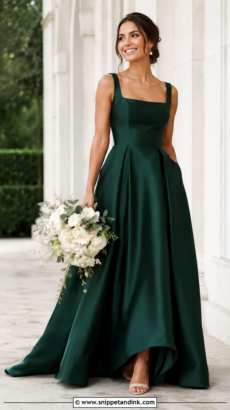 Hunter Green Wedding Dress - Snippet and Ink - 25 Green Wedding Dresses