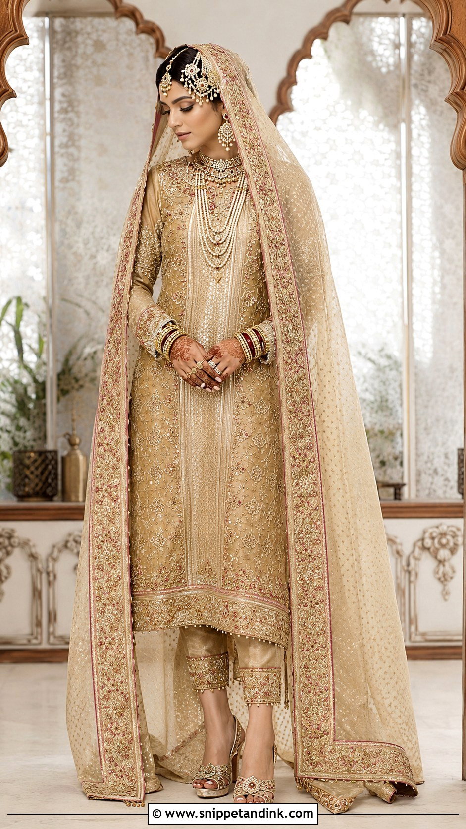 Hyderabadi Khada Dupatta Bridal Dress - Snippet and Ink - 30 Indian Muslim Bridal Dress Ideas