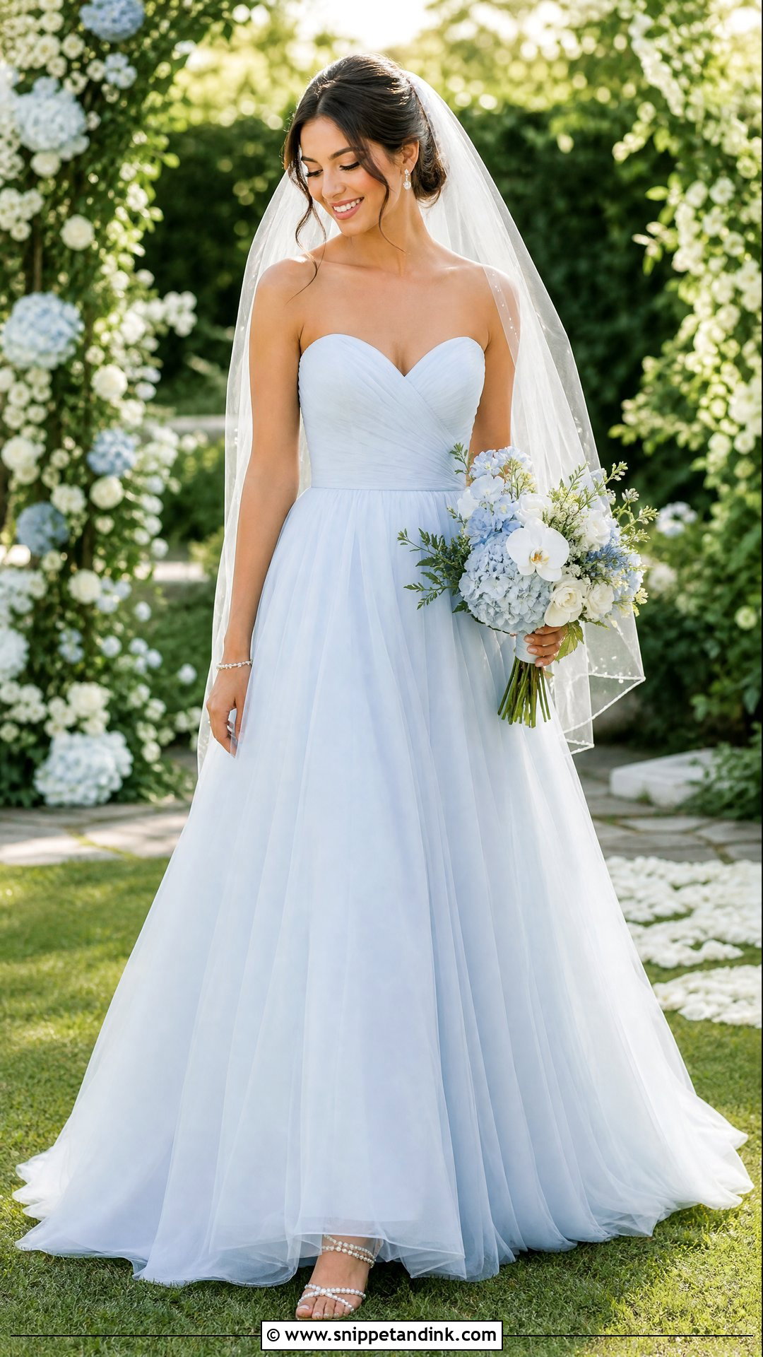 Ice Blue A Line Wedding Dress - Snippet and Ink - 25 Ice Blue Wedding Dress Ideas