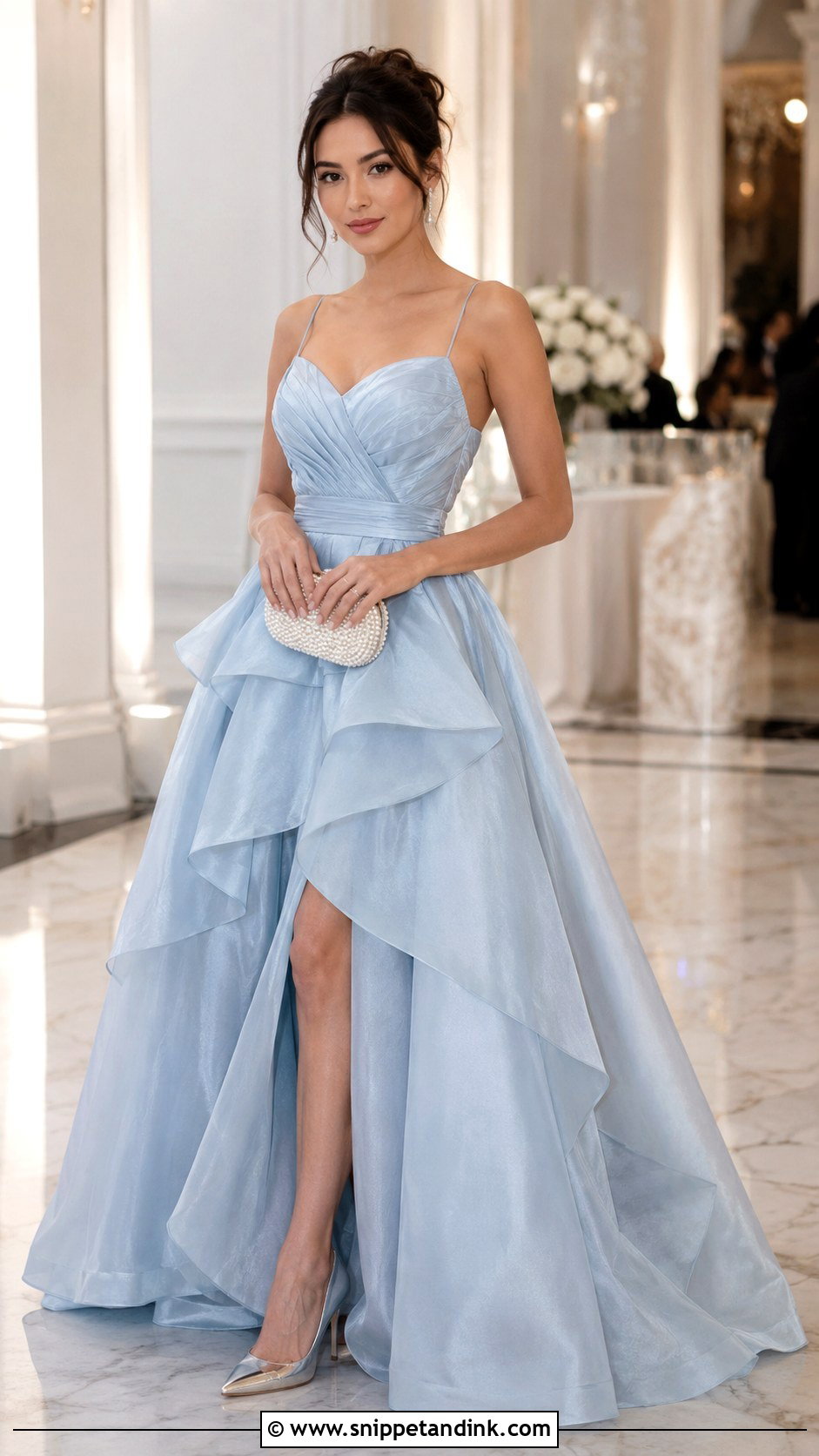 Ice Blue Ball Gown Outfit - Snippet and Ink - 25 Ice Blue Gown Ideas
