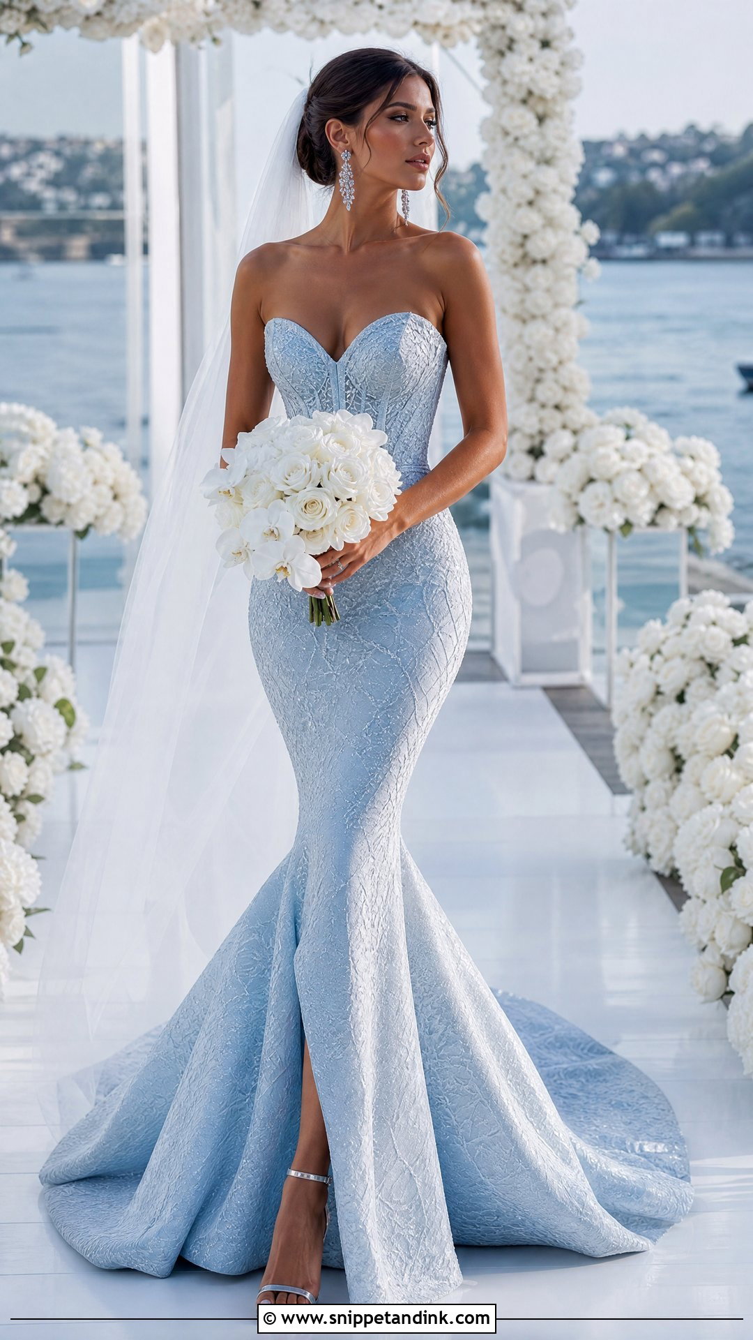 Ice Blue Mermaid Wedding Dress - Snippet and Ink - 25 Ice Blue Wedding Dress Ideas