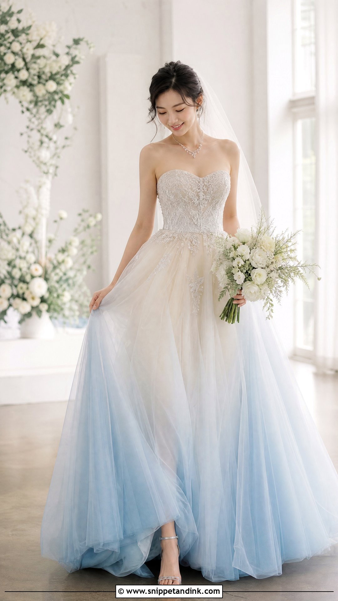 Ice Blue Ombre Wedding Dress - Snippet and Ink - 25 Ice Blue Wedding Dress Ideas