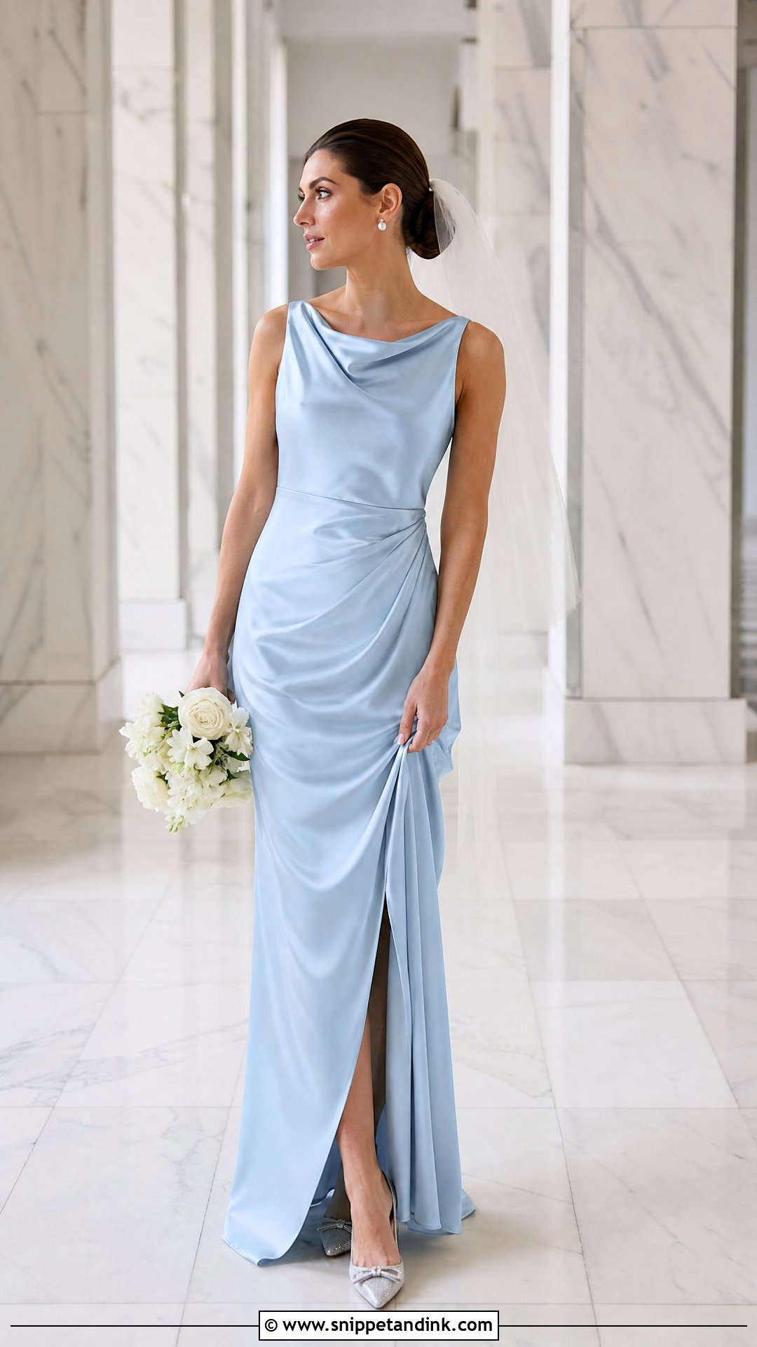 Ice Blue Satin Wedding Dress - Snippet and Ink - 25 Ice Blue Wedding Dress Ideas