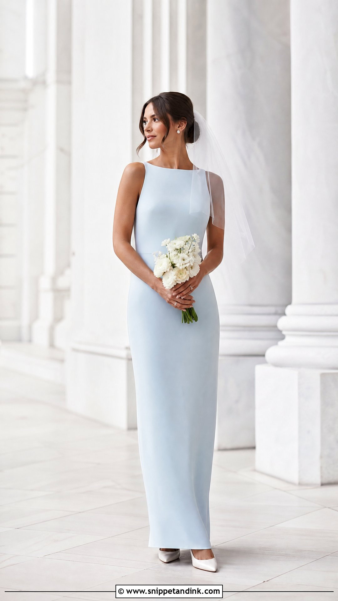 Ice Blue Sheath Wedding Dress - Snippet and Ink - 25 Ice Blue Wedding Dress Ideas