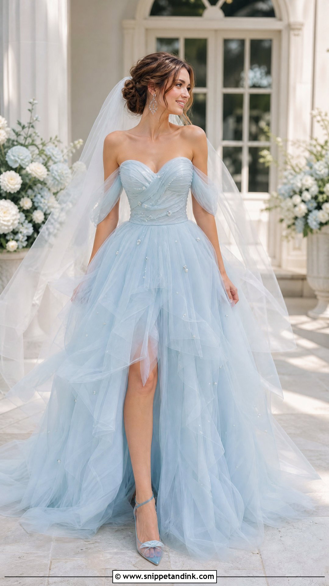 Ice Blue Tulle Wedding Dress - Snippet and Ink - 25 Ice Blue Wedding Dress Ideas