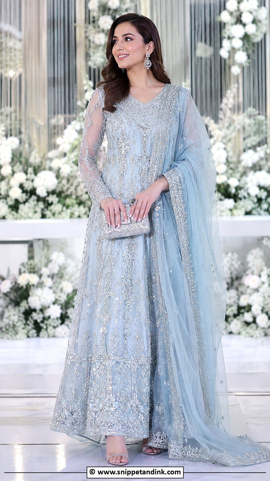 Ice Blue Valima Bridal Dress - Snippet and Ink - 30 Valima Bridal Dress Pakistan Ideas