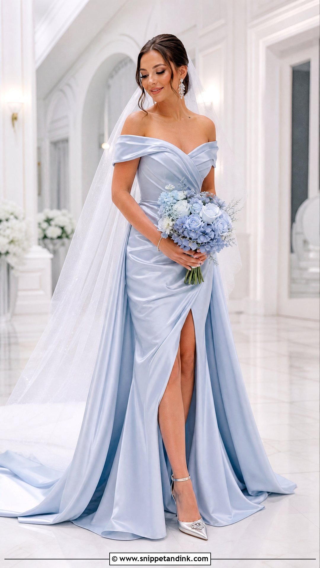Ice Blue Wedding Dress With Silver Shoes - Snippet and Ink - 25 Ice Blue Wedding Dress Ideas