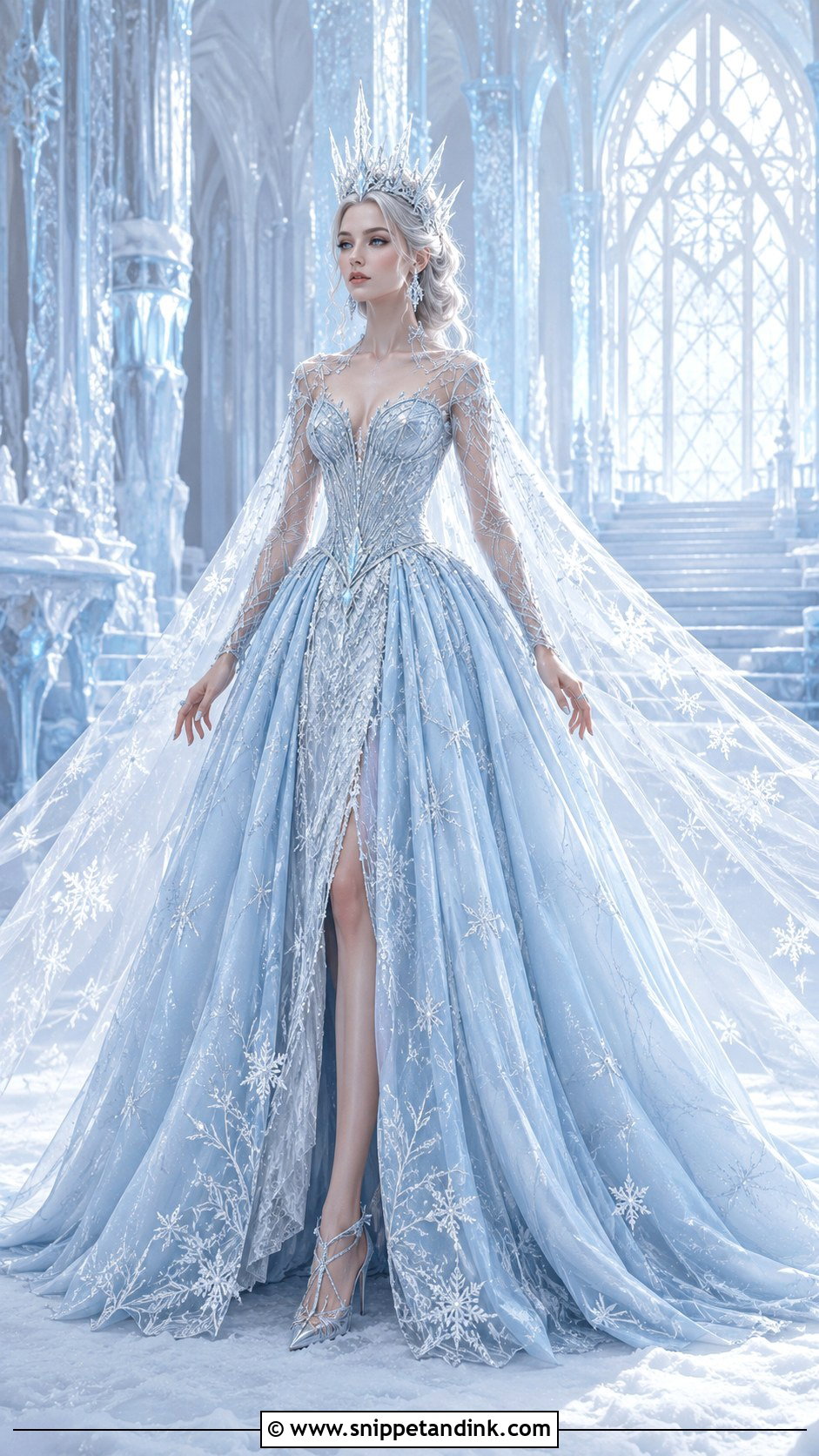 Ice Queen Fantasy Wedding Dress Art - Snippet and Ink - 20 Fantasy Wedding Dress Art Ideas