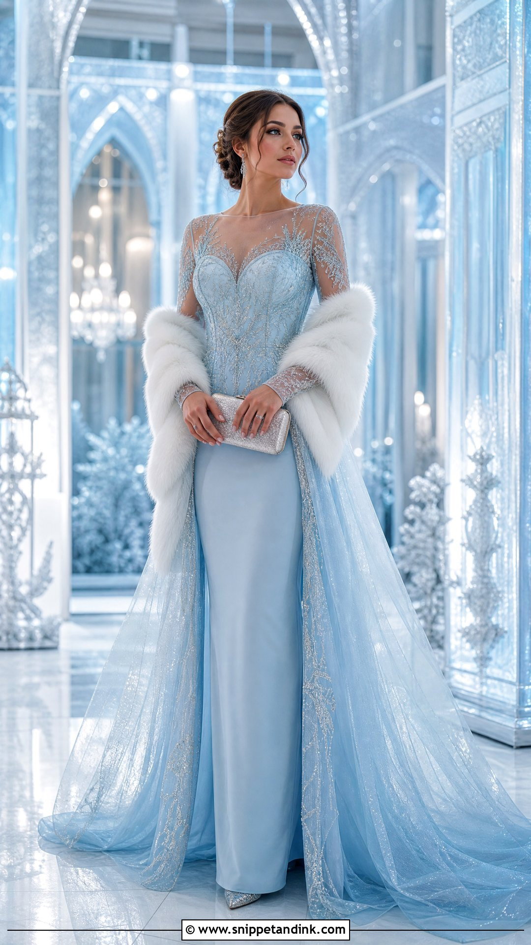 Icy Blue Winter Enchanted Dress - Snippet and Ink - 20 Enchanted Dress Fairytale Ideas