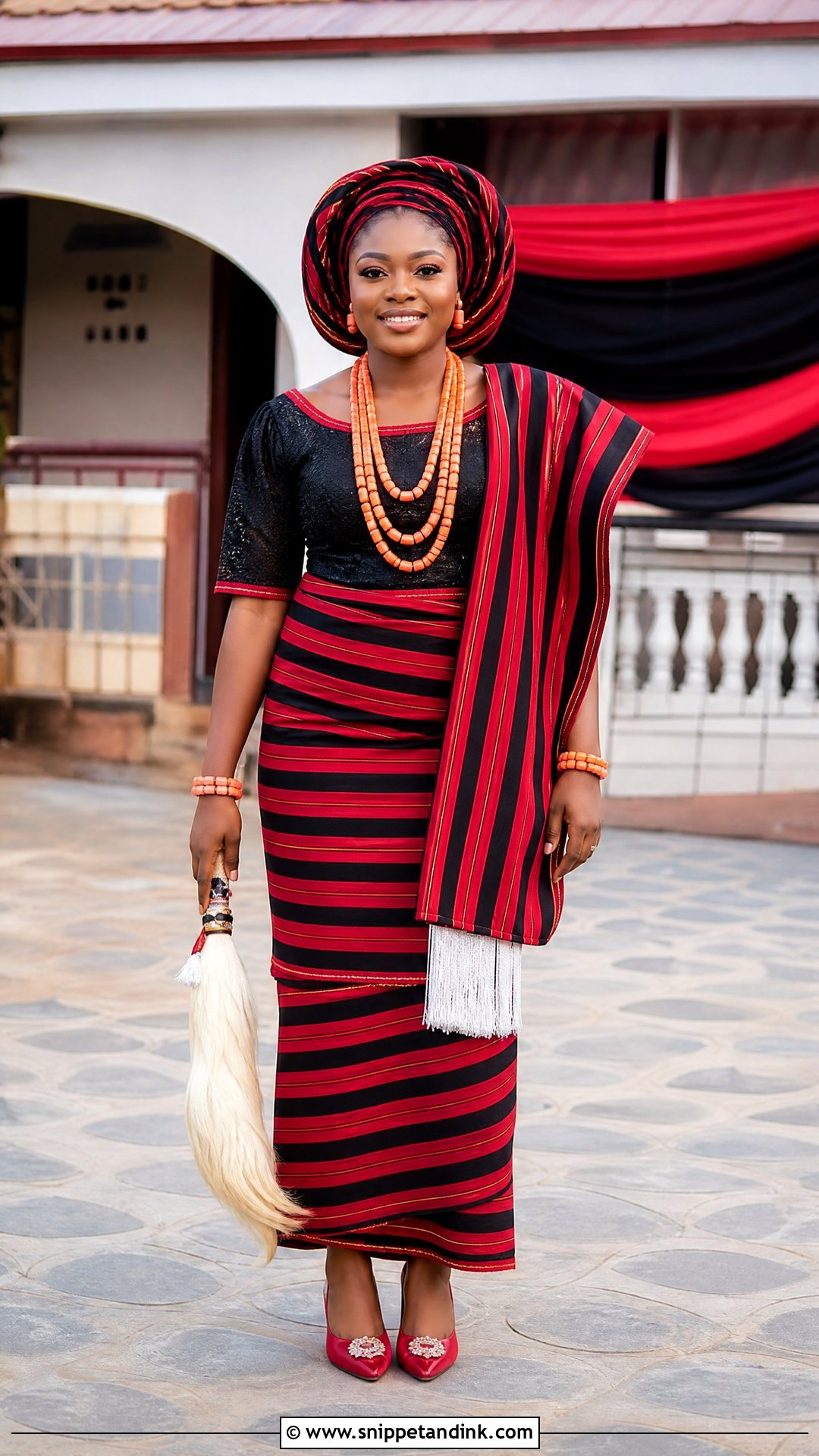 Idoma Double Wrapper Wedding Attire - Snippet and Ink - 25 Idoma Traditional Wedding Attire Ideas