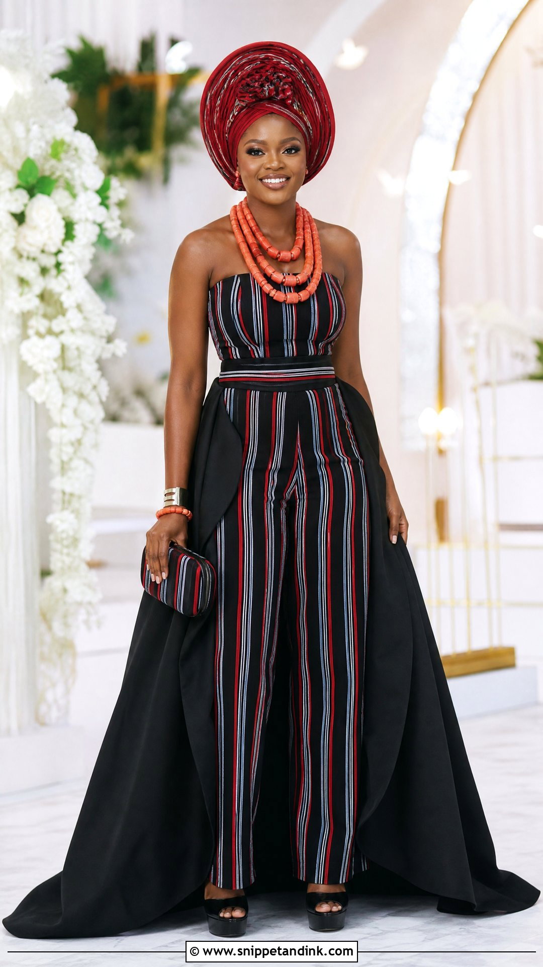 Idoma Jumpsuit Wedding Attire - Snippet and Ink - 25 Idoma Traditional Wedding Attire Ideas