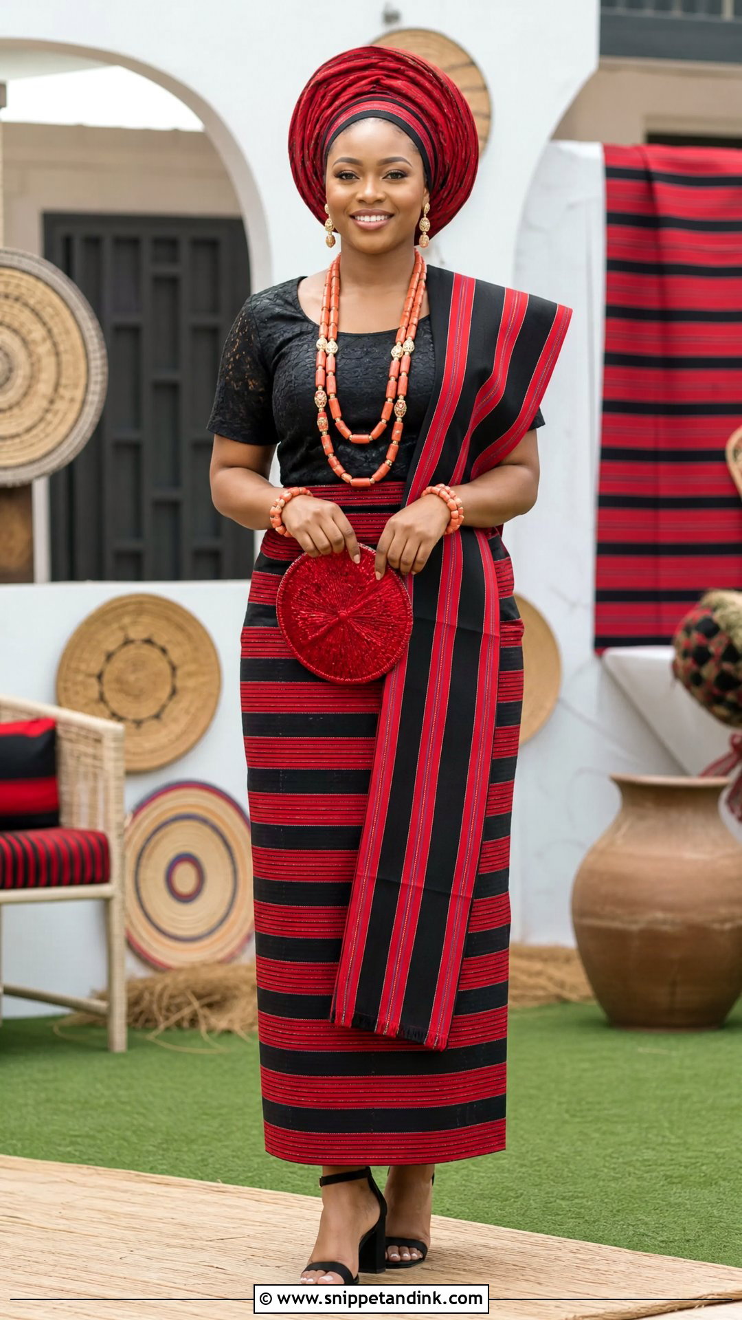 Idoma Wrapper And Blouse Wedding Attire - Snippet and Ink - 25 Idoma Traditional Wedding Attire Ideas