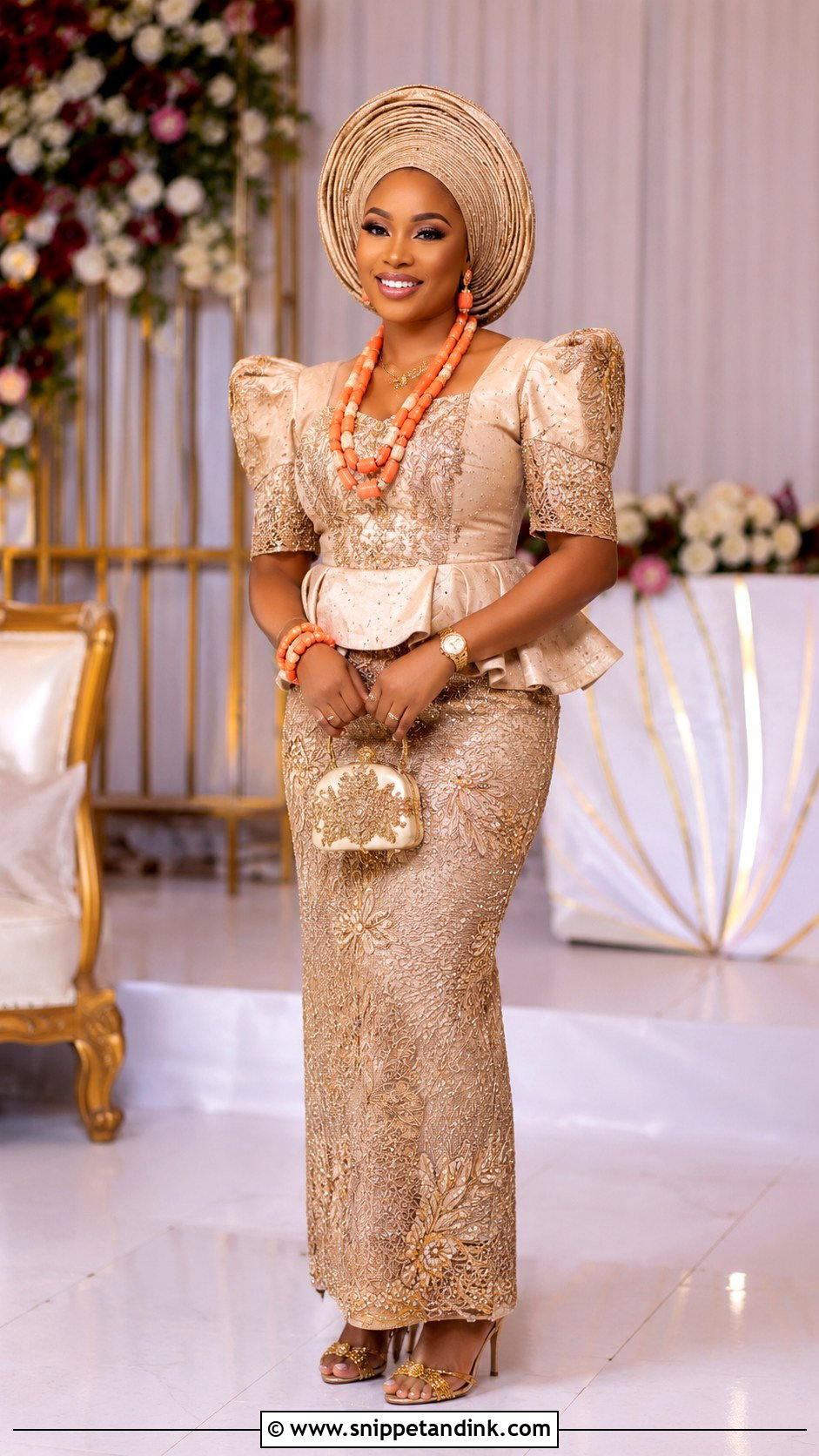 Igbo Bride Second Outfit - Snippet and Ink - 25 Igbo Bride Attire Ideas
