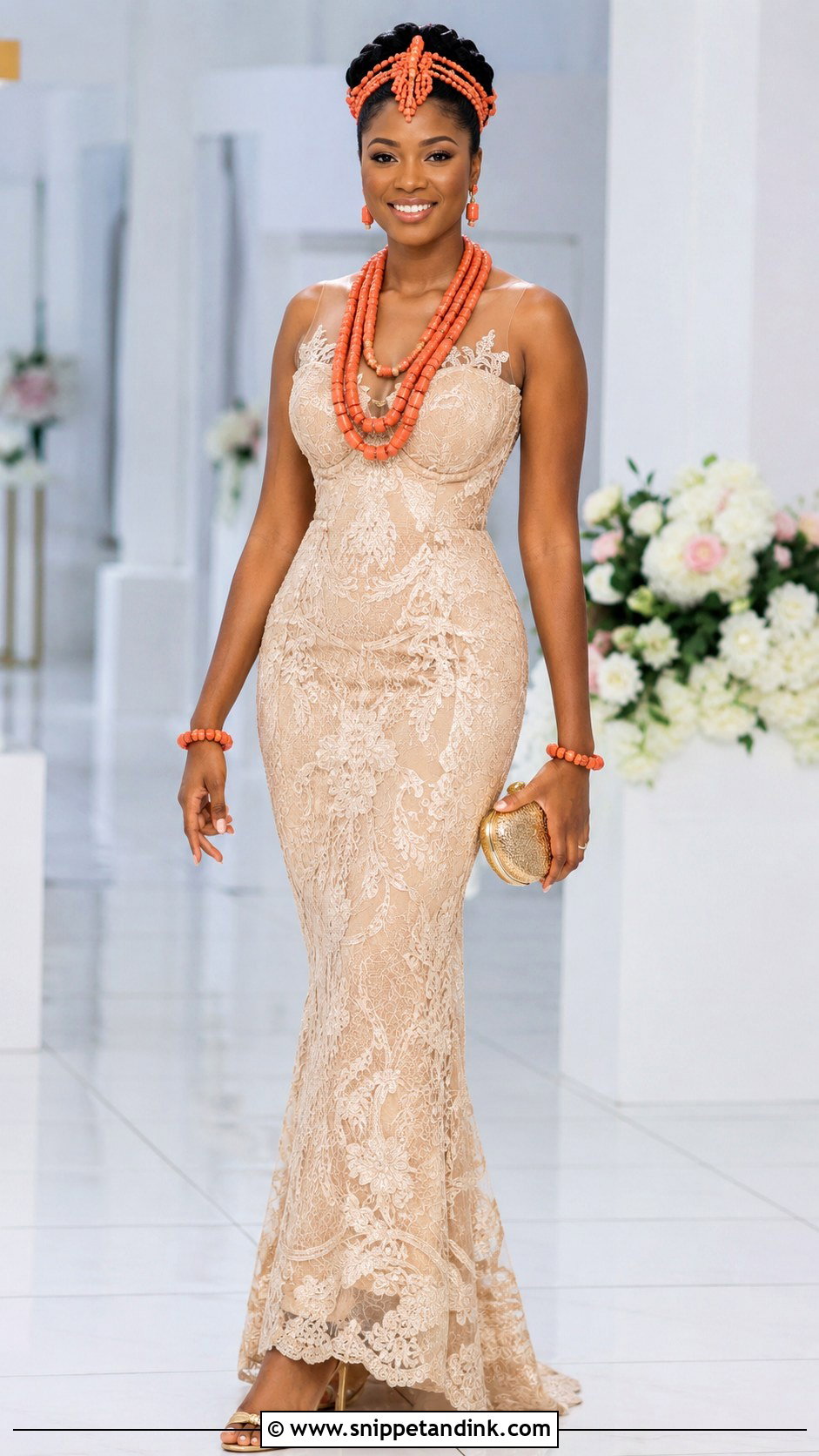 Igbo Bride Skirt And Blouse Outfit - Snippet and Ink - 25 Igbo Bride Attire Ideas