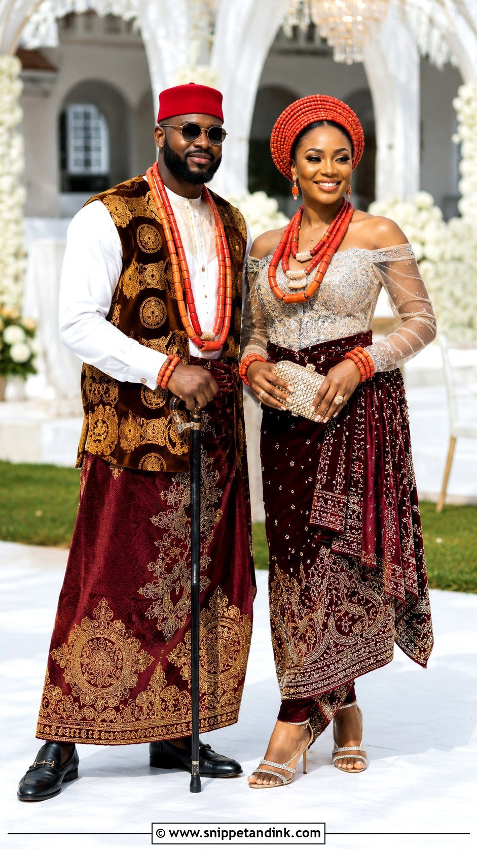 Igbo George Wrapper Traditional Marriage Attire - Snippet and Ink - 25 Traditional Marriage Attires in Nigeria Ideas