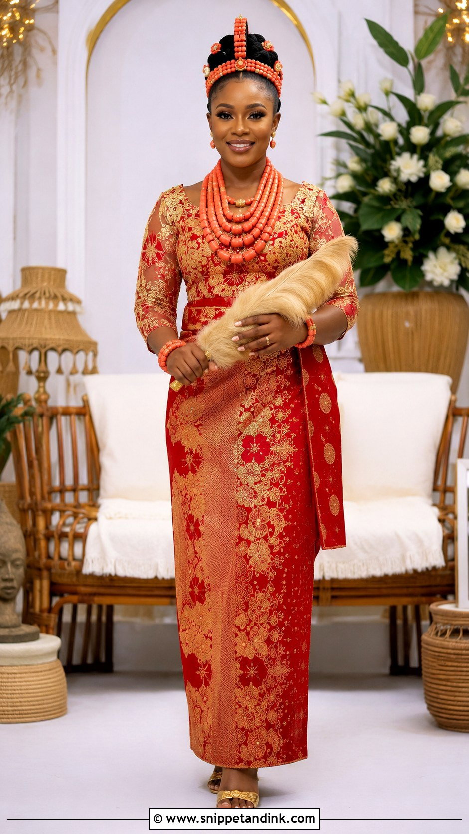 Igbo George Wrapper Wedding Dress - Snippet and Ink - 25 Nigeria Wedding Dress Ideas