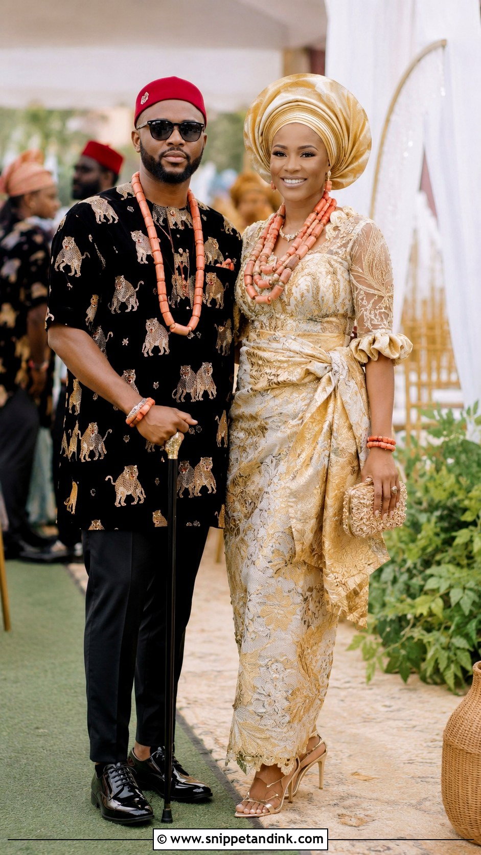 Igbo Traditional Couple Wedding Outfit - Snippet and Ink - 25 Matching African Couple Outfits Wedding