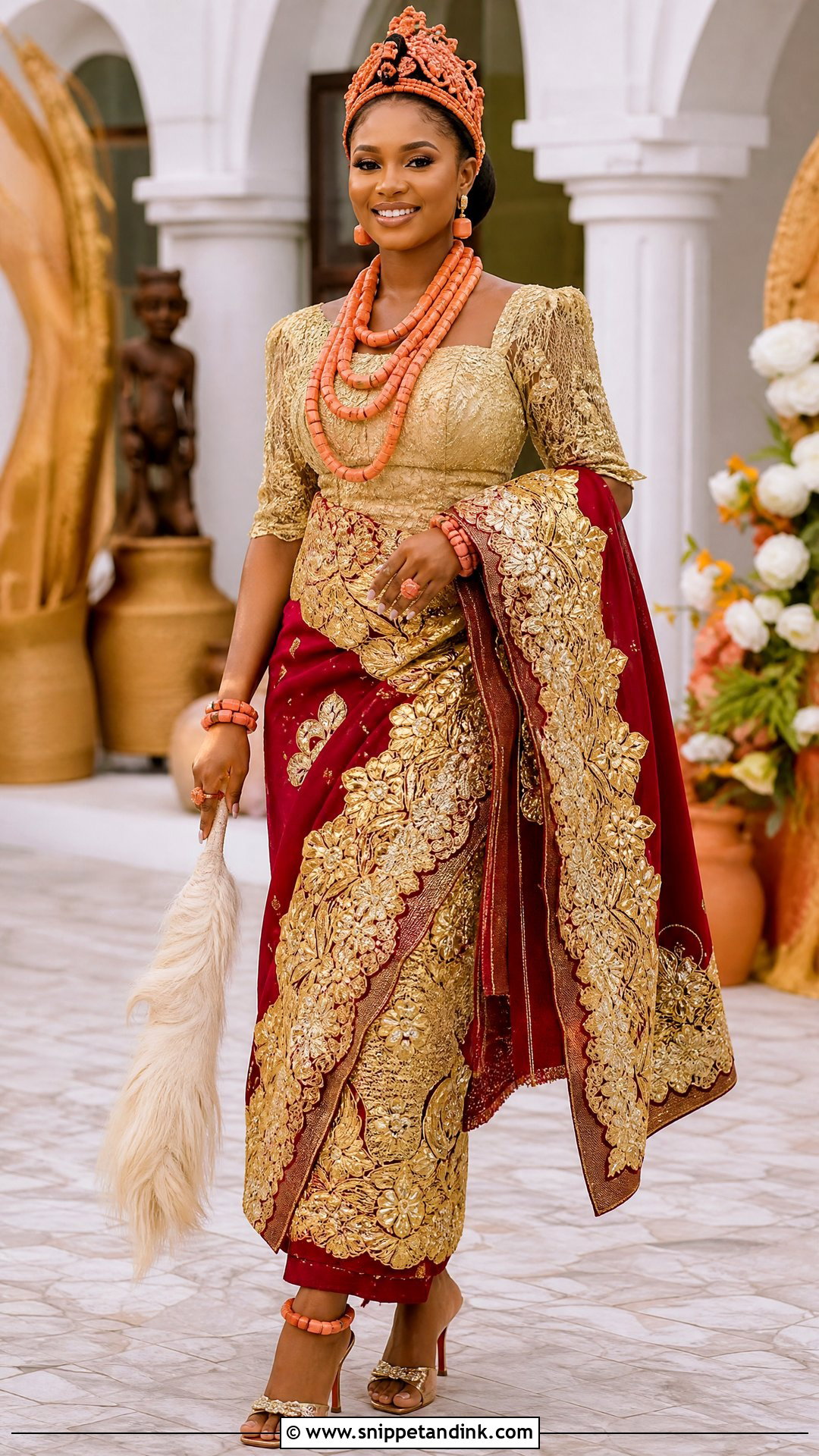 Igbo Traditional Marriage Dress With George Wrapper - Snippet and Ink - 20 Traditional Marriage Dress for Women Ideas