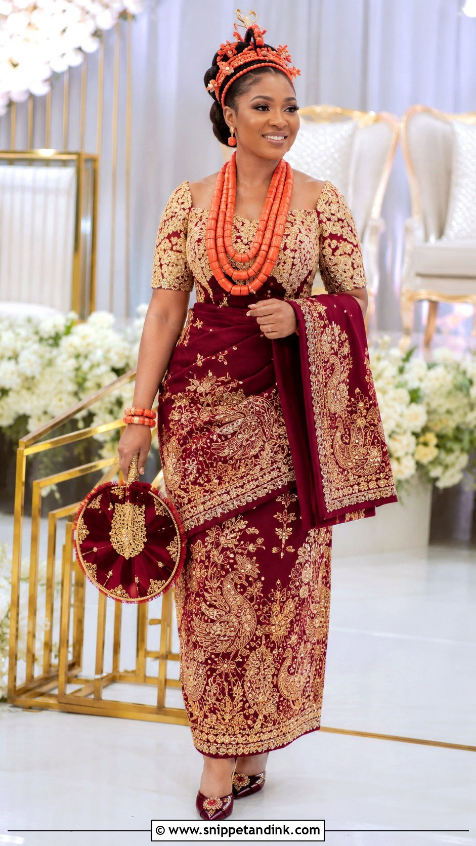 Igbo Traditional Marriage Wrapper And Blouse Outfit - Snippet and Ink - 20 Traditional Marriage Outfit Ideas