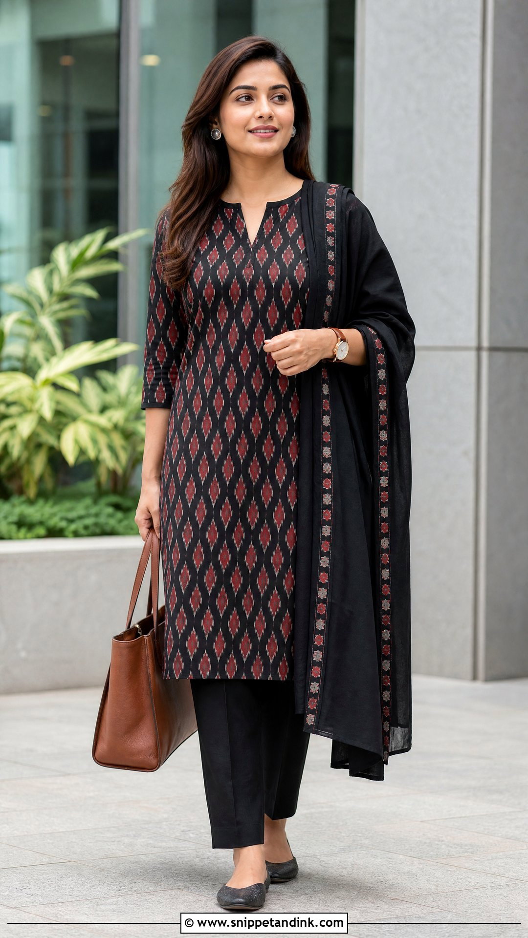 Ikat Printed Straight Salwar Suit - Snippet and Ink - 20 Printed Salwar Suit Ideas