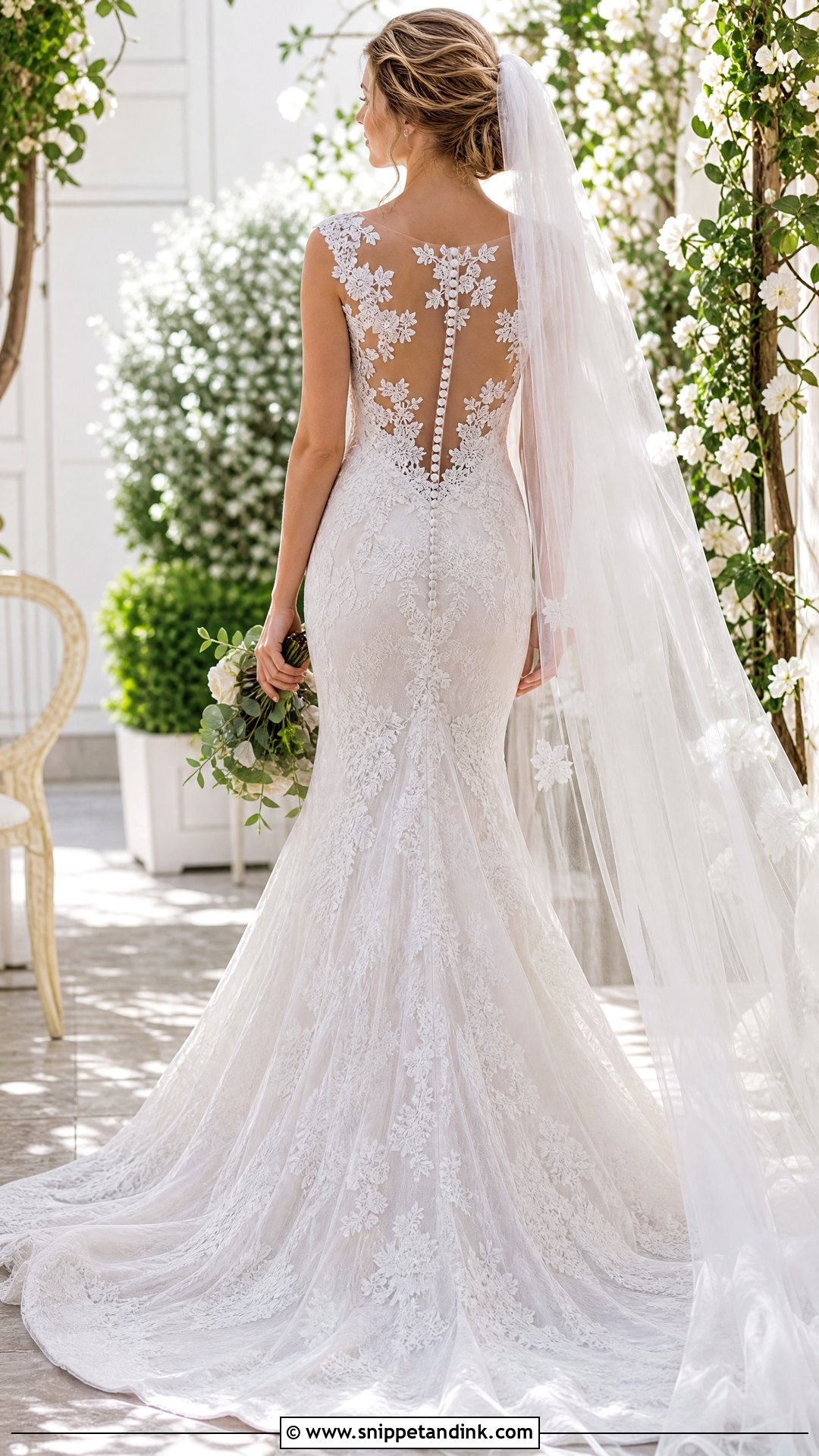 Illusion Back Wedding Dress - Snippet and Ink - 25 Wedding Dress Back Ideas