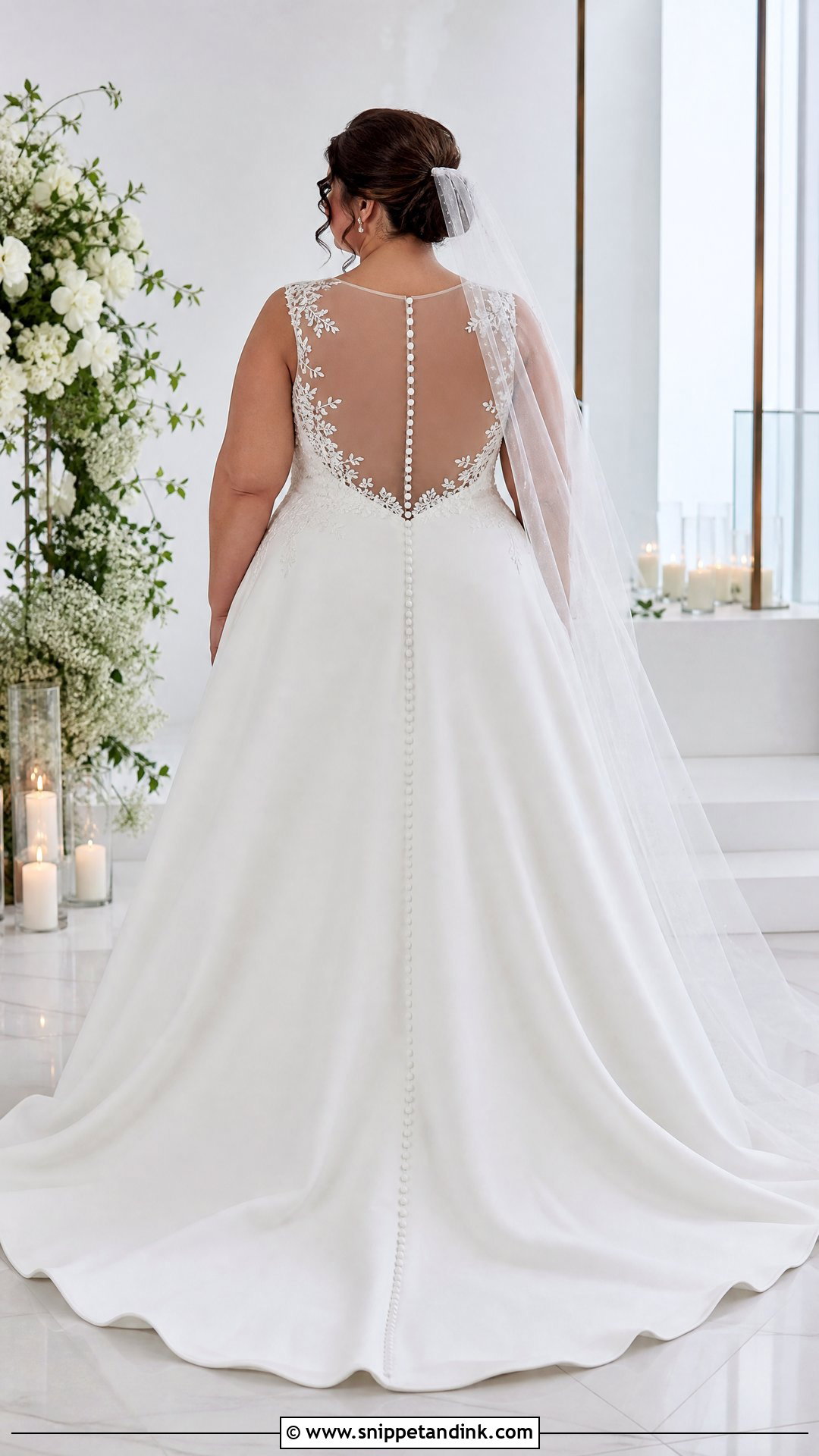 Illusion Back Wedding Dress - Snippet and Ink - 20 Simple Backless Wedding Dress Ideas