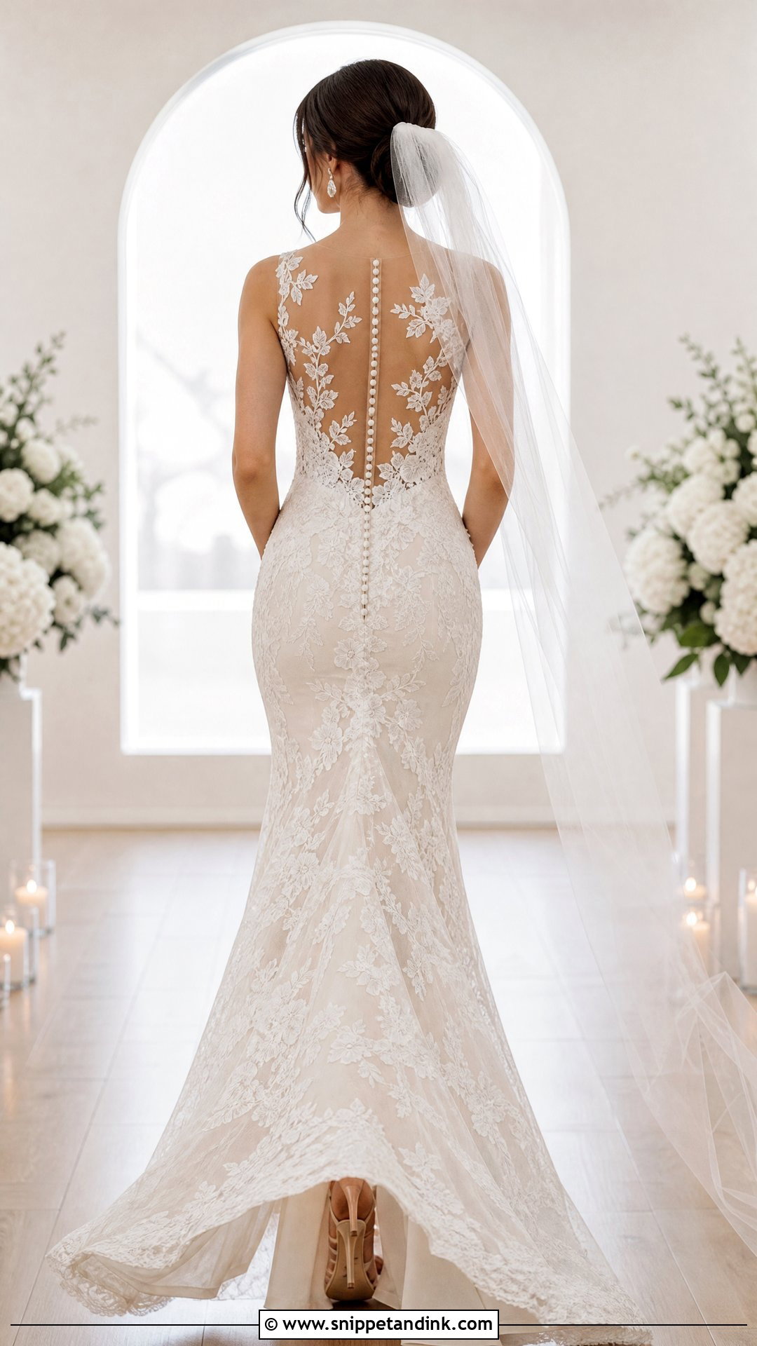 Illusion Back Wedding Dress - Snippet and Ink - 20 Wedding Dress Back Detail Ideas