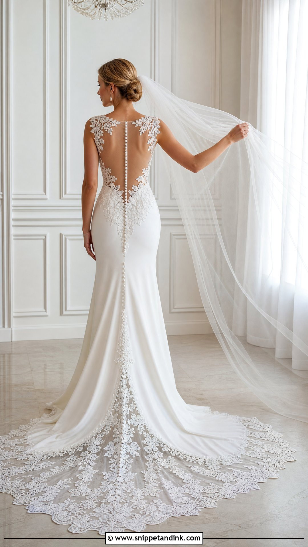 Illusion Back Wedding Dress With Buttons - Snippet and Ink - 20 Wedding Dress with Buttons Down the Back Ideas